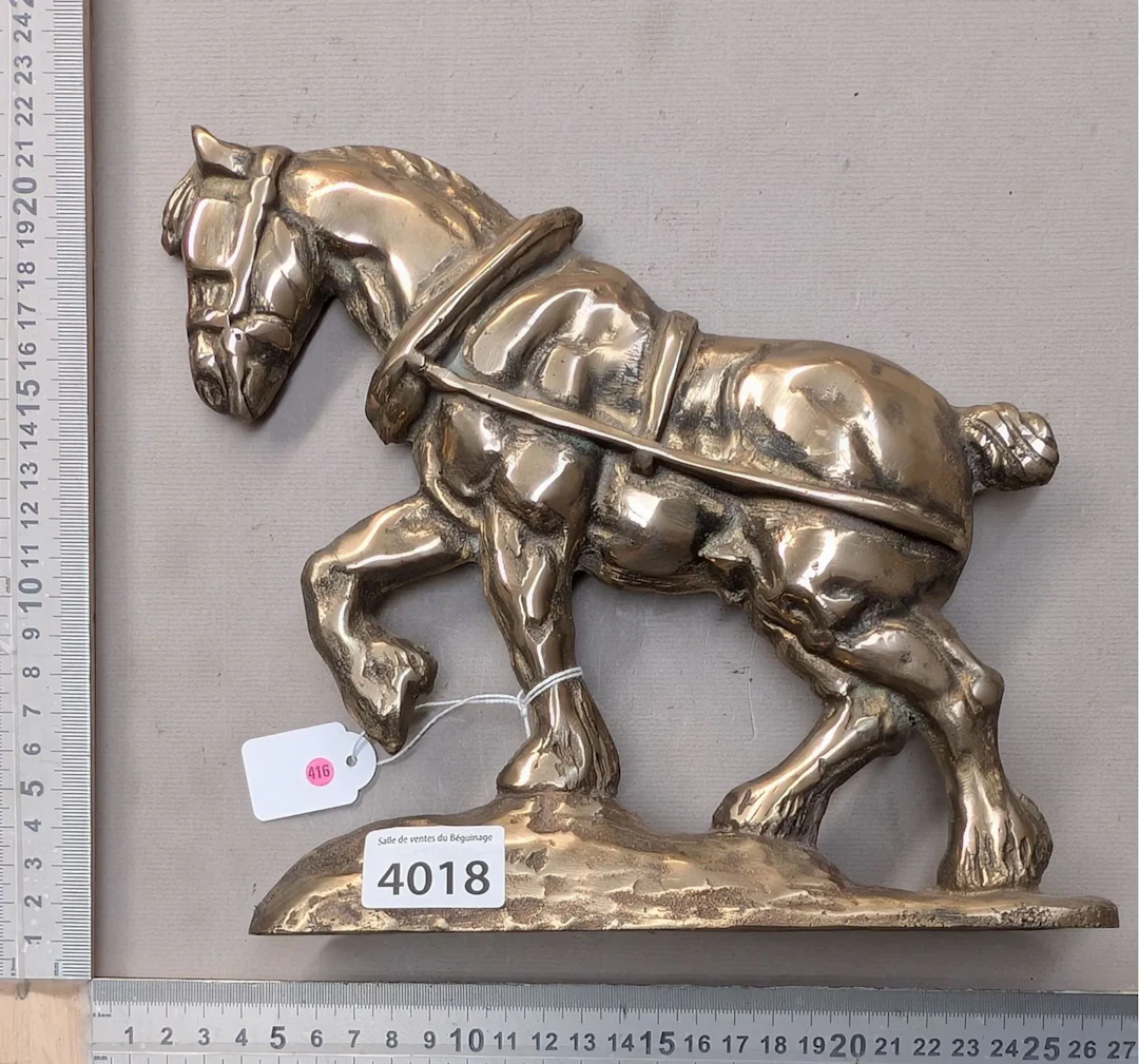 Beautiful bronze draft horse—see photos for dimensions and condition
