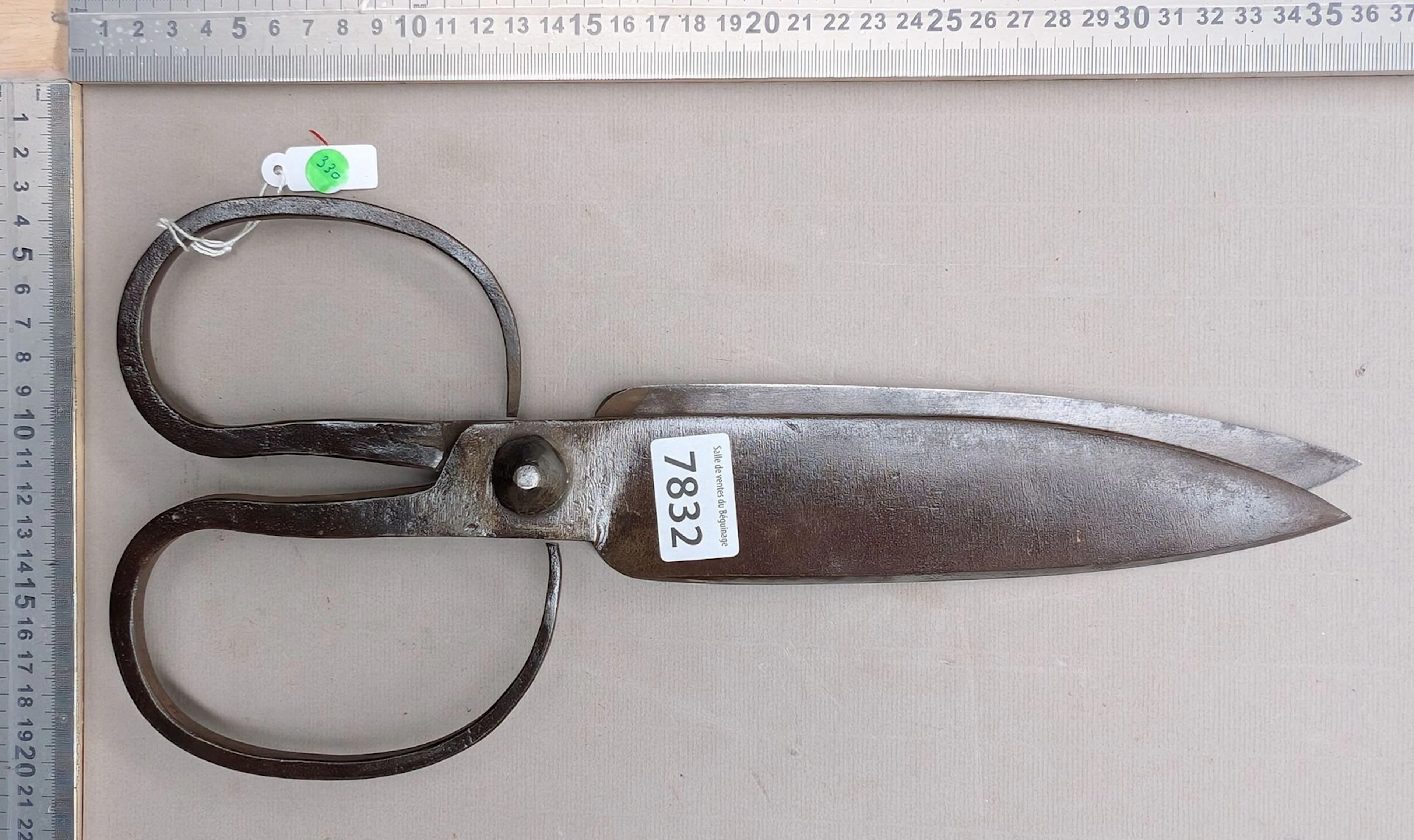 Very old forged scissors—see photos for dimensions and condition