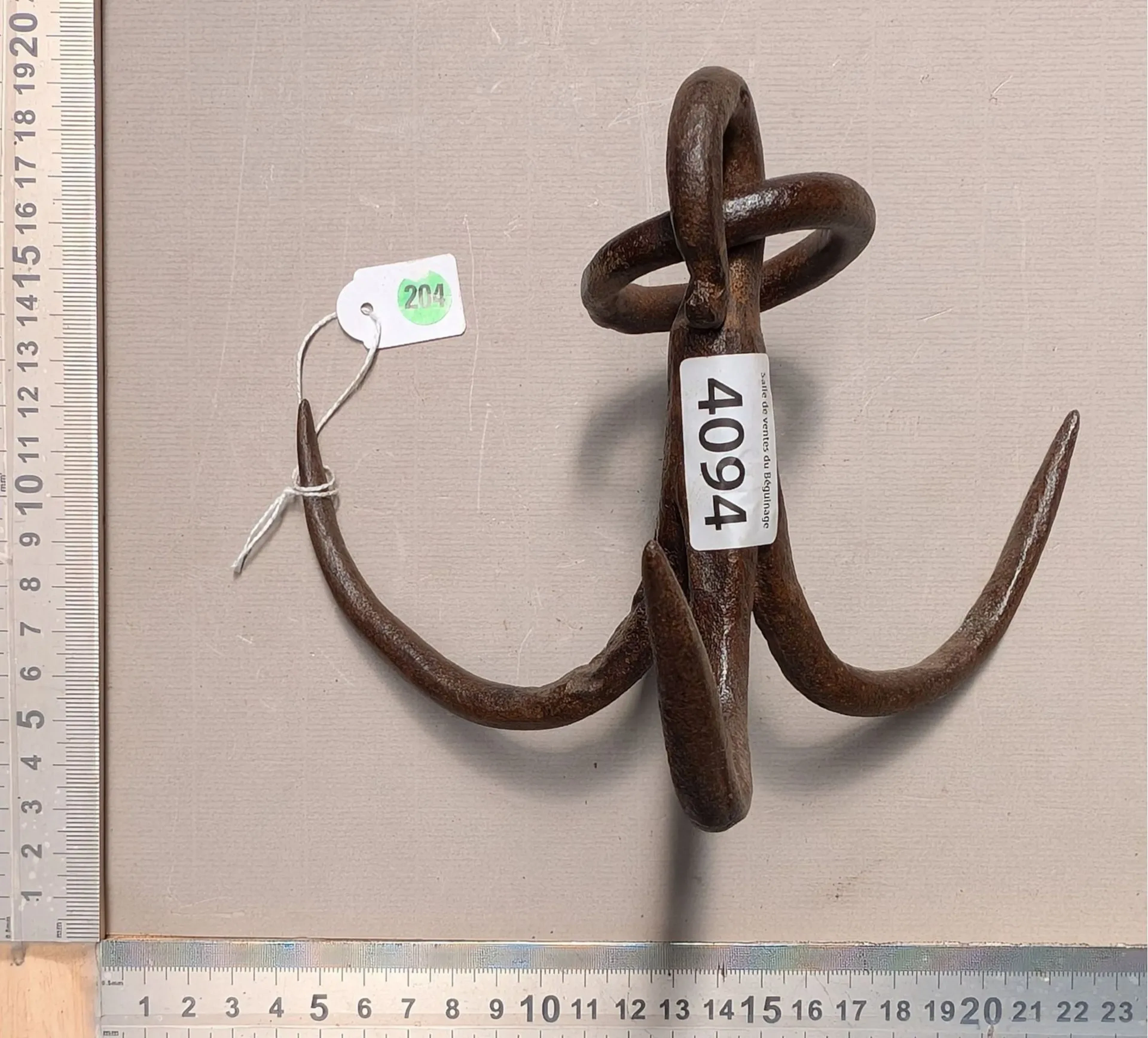 Antique forged grapple - See photos for dimensions and condition