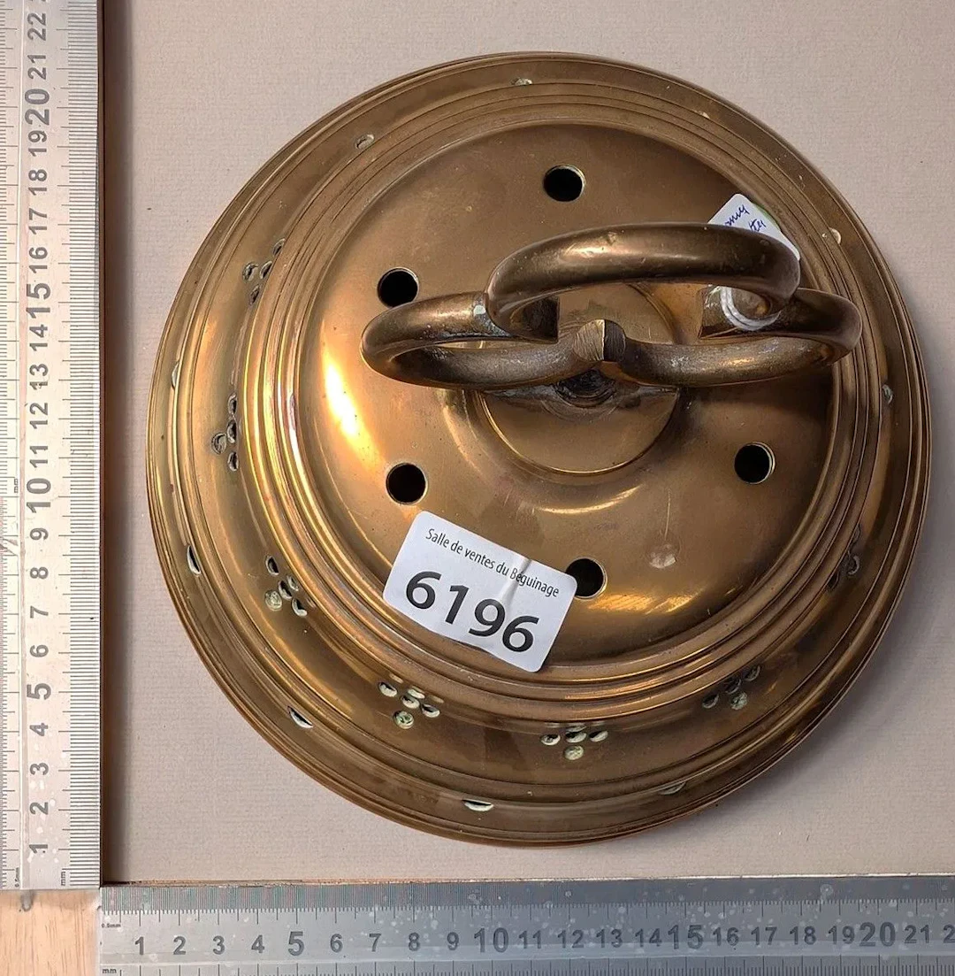 Antique brass church bell—see photos for dimensions and condition