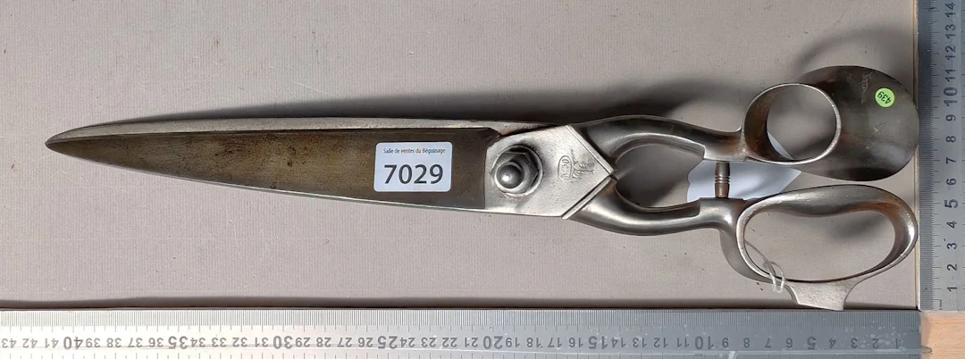 Large pair of antique 18th-century wrought-iron scissors—see photos