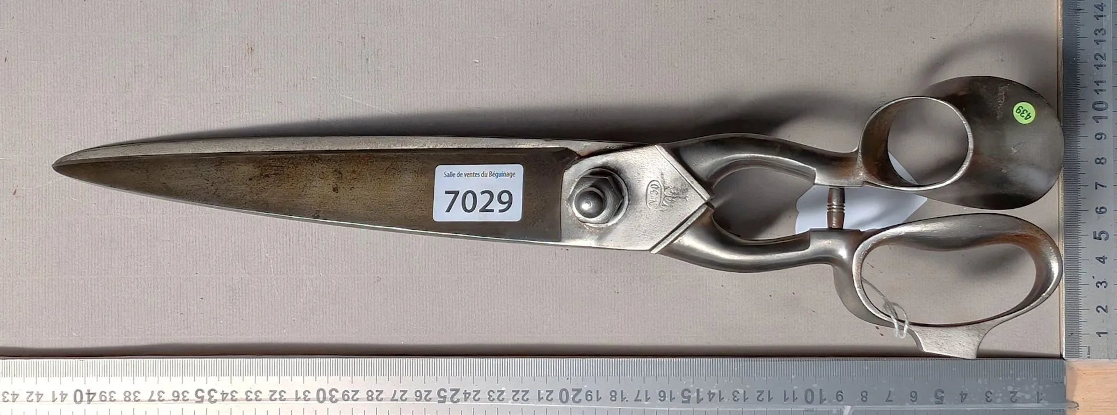 Large pair of antique 18th-century wrought-iron scissors—see photos