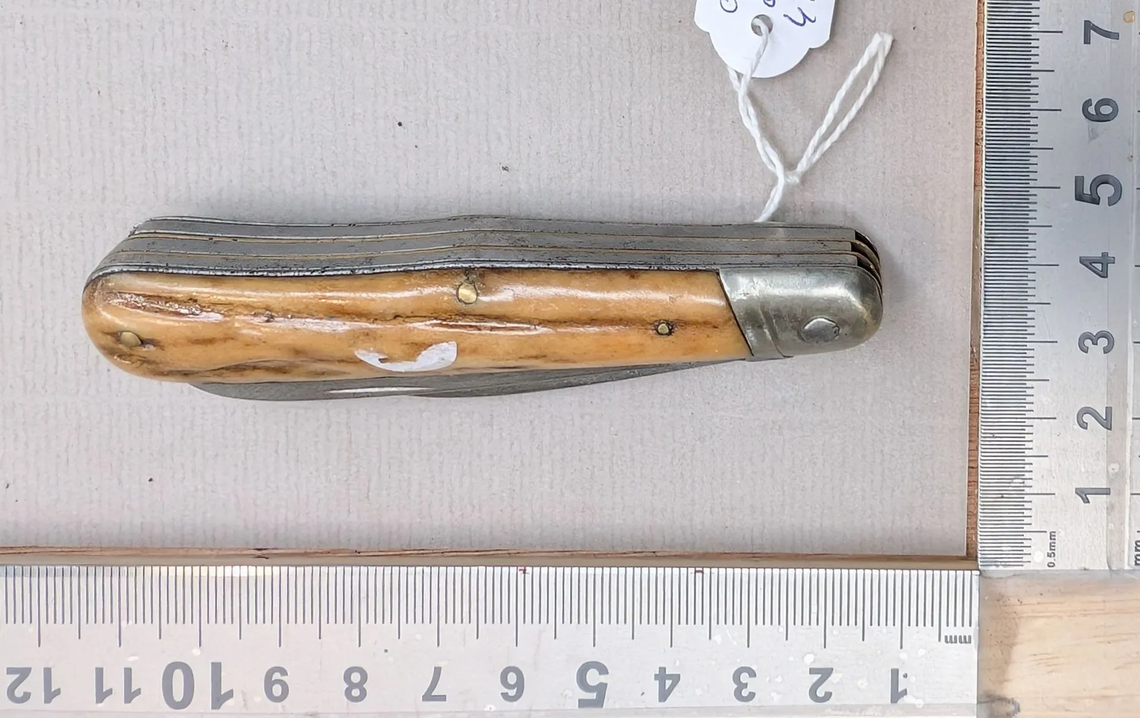 Antique 4-blade knife—see photos for dimensions and condition