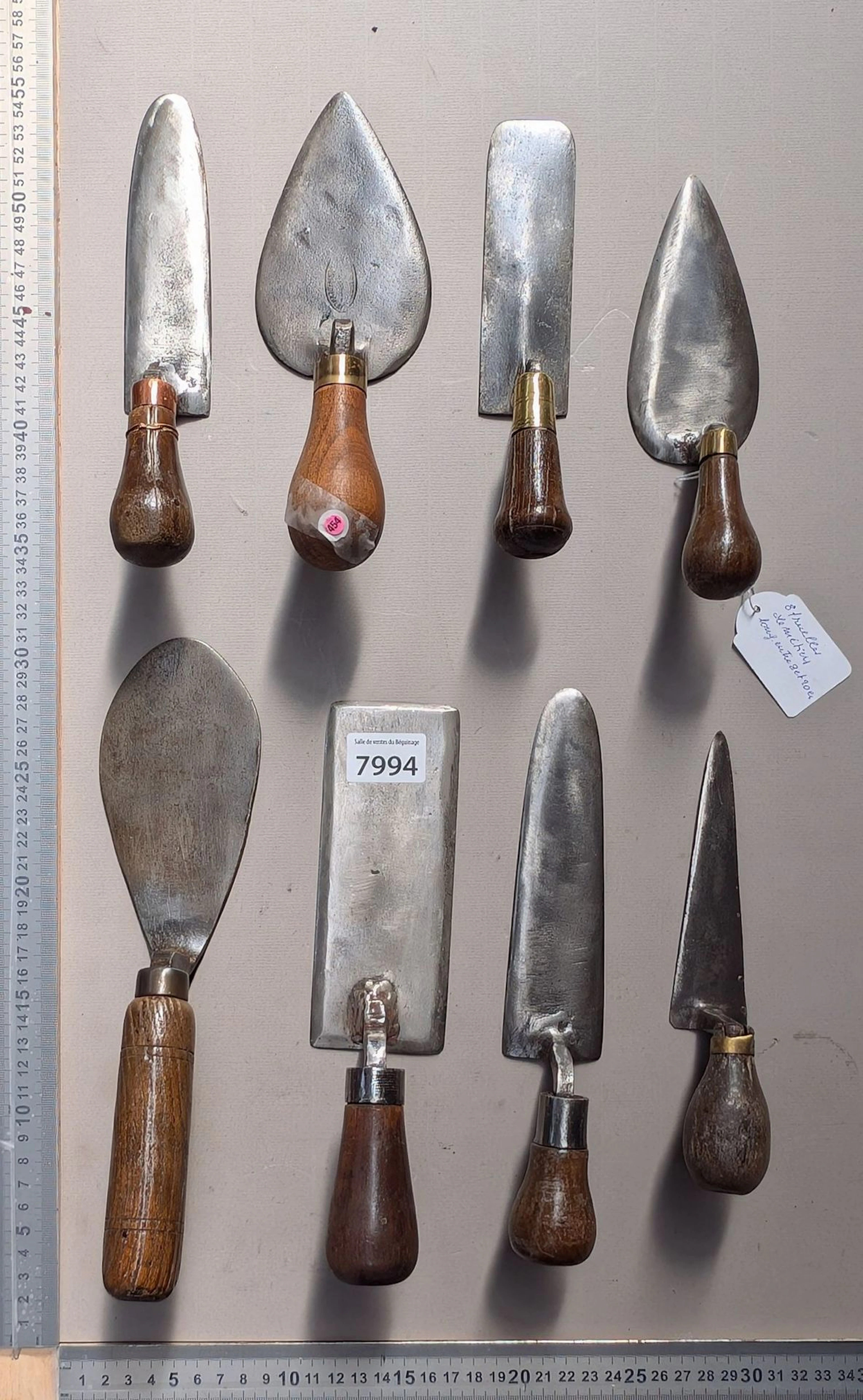8 trowels from traditional trades—see photos for dimensions and condition