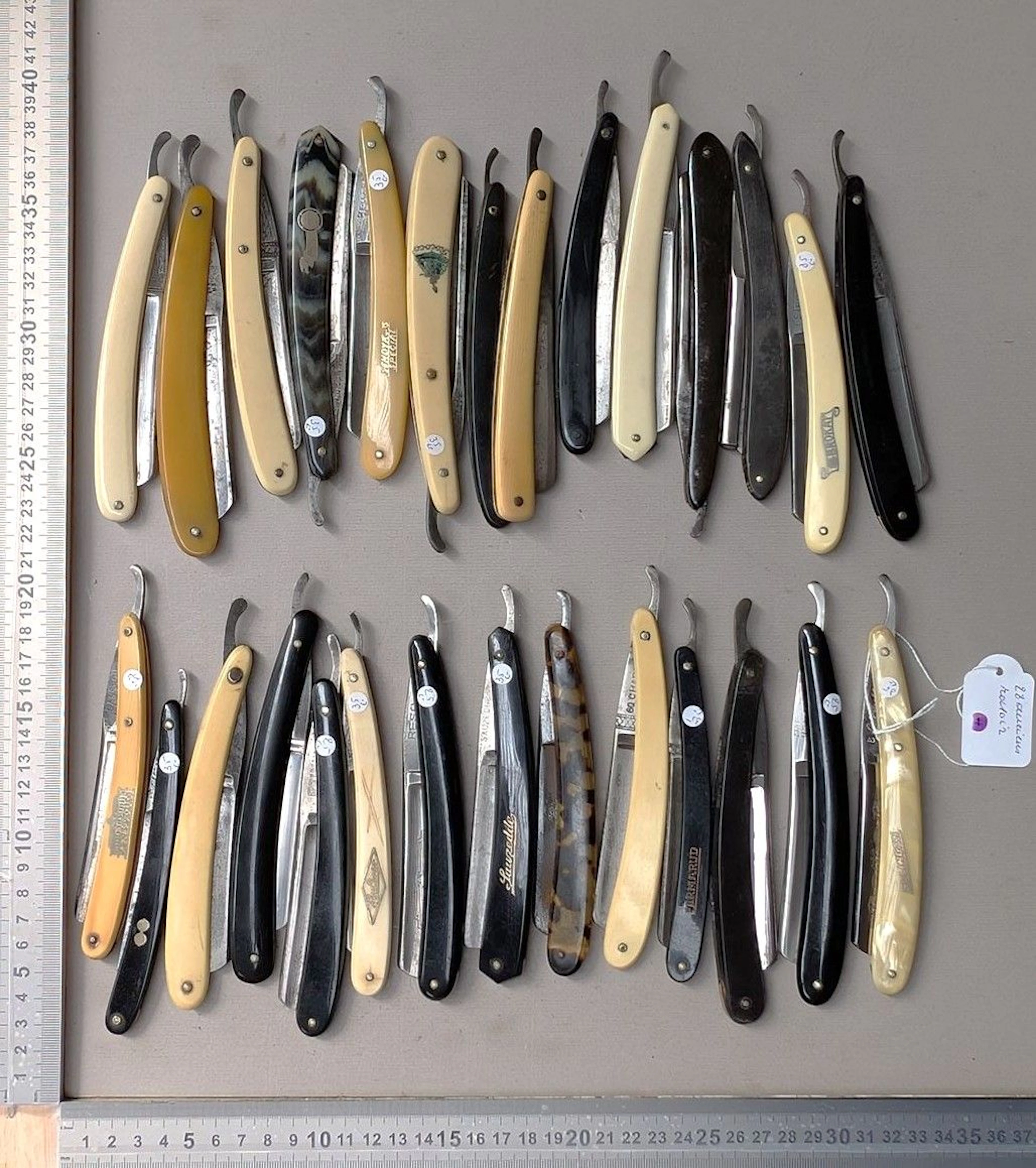 28 vintage razor-sharp cabbage cutters—see photos for dimensions and condition