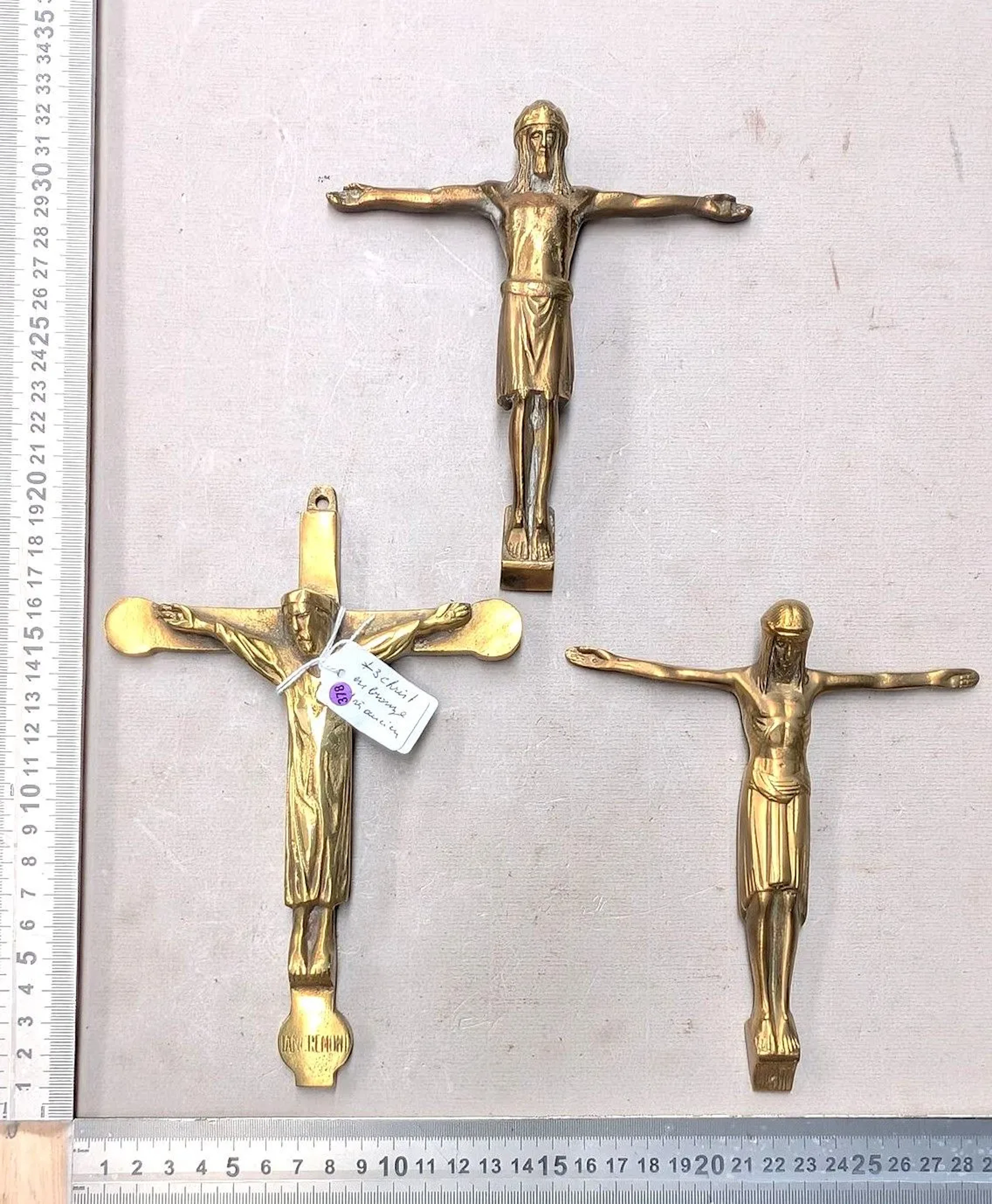 3 Bronze Christ Statue - See photos for dimensions and condition
