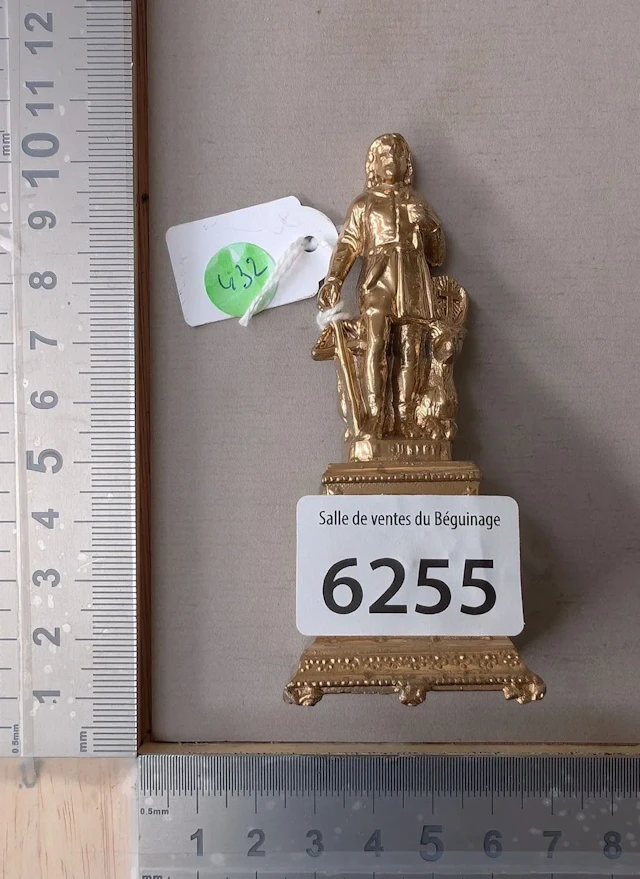 1 St. Hubert figurine made of pewter - See photos for dimensions and condition