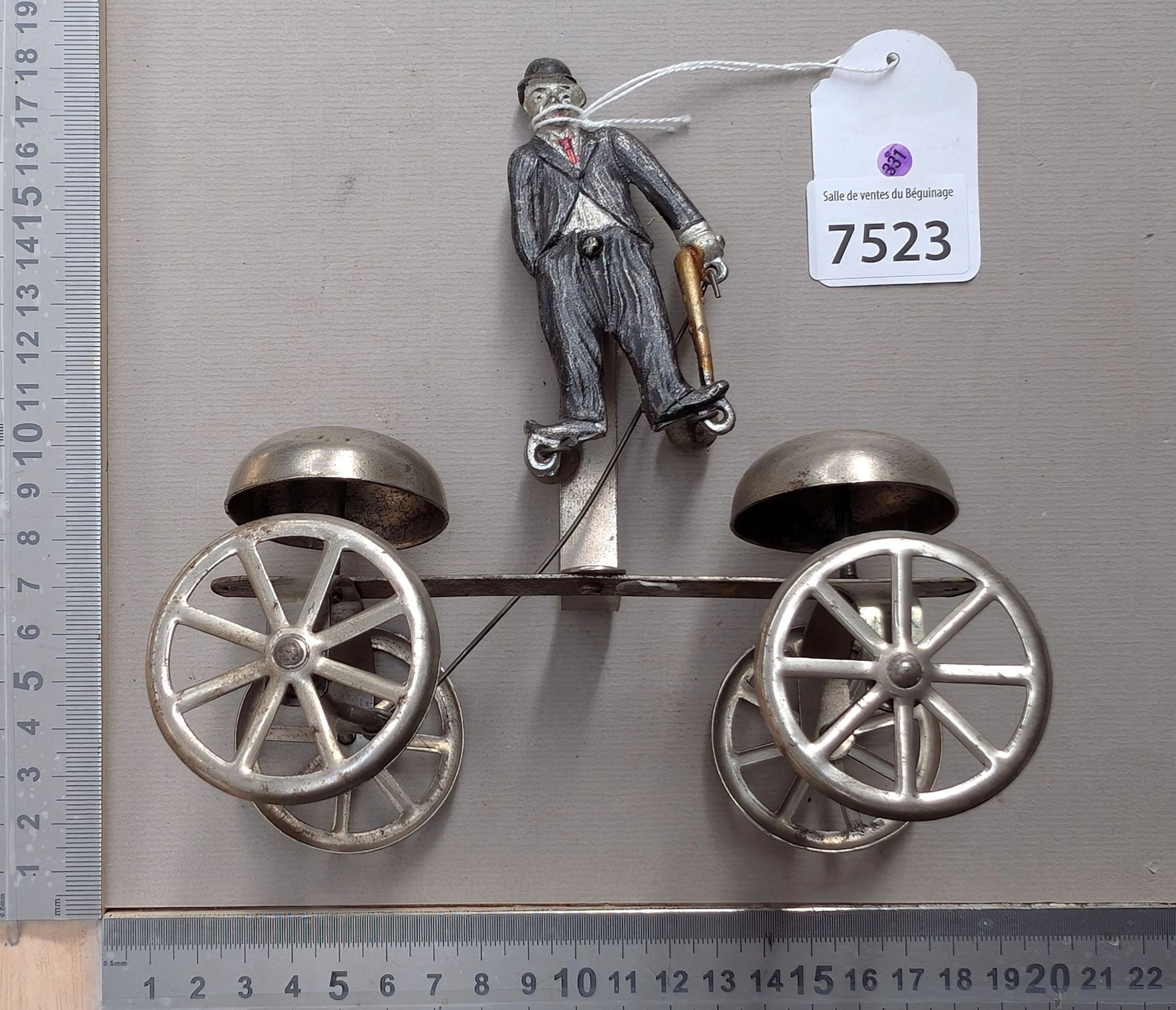 1 small, lithographed tin toy "Charlot"—see photos for dimensions and condition
