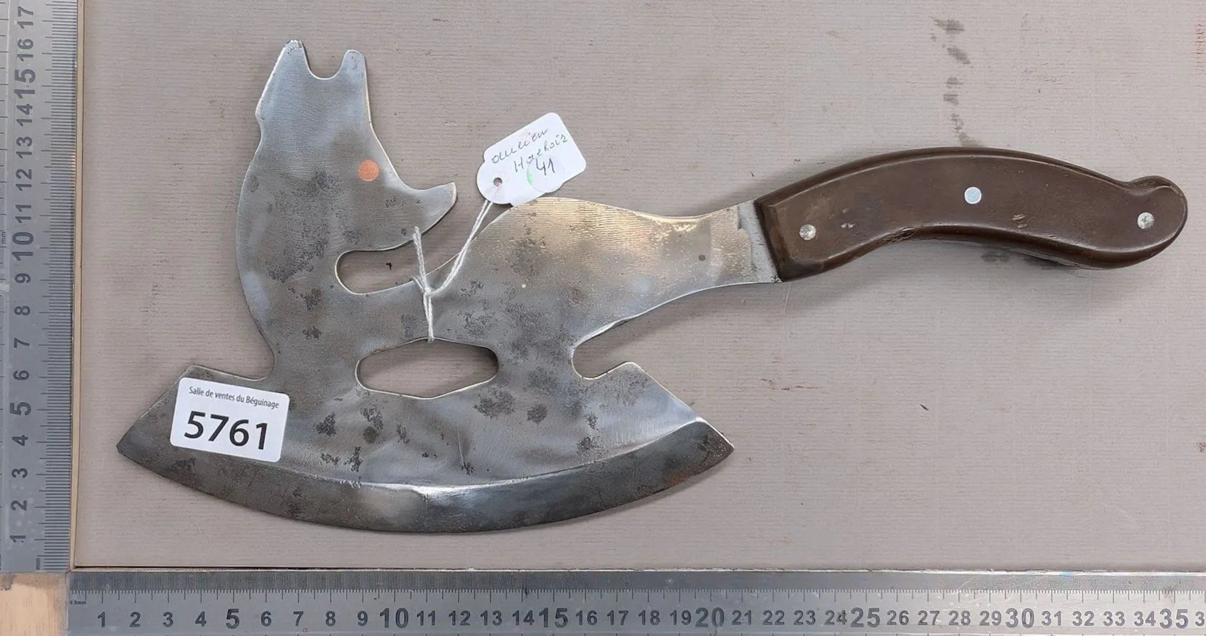 Antique meat grinder—see photos for dimensions and condition