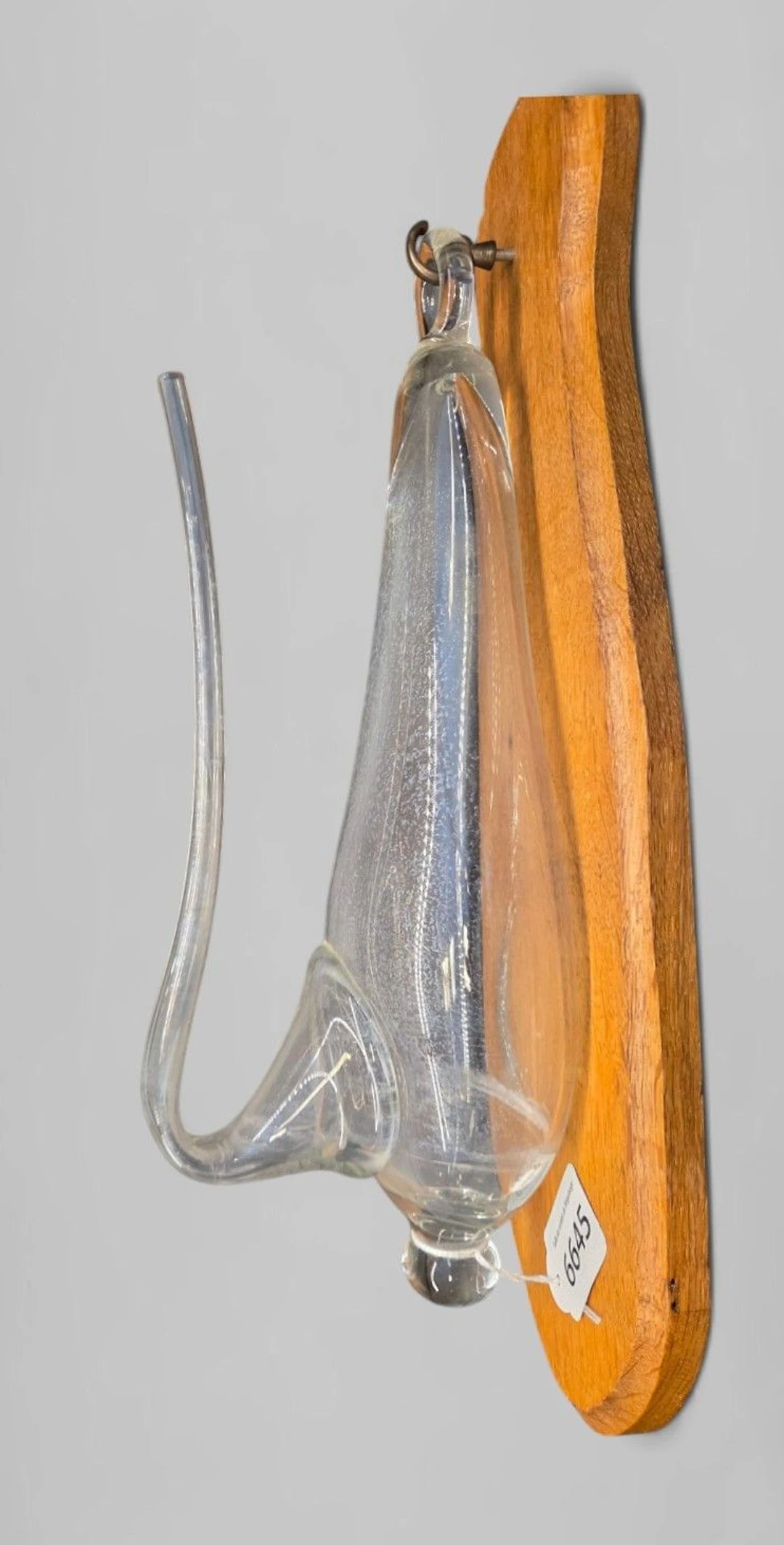 18th-century water-barometer bottle—see photos for dimensions and condition