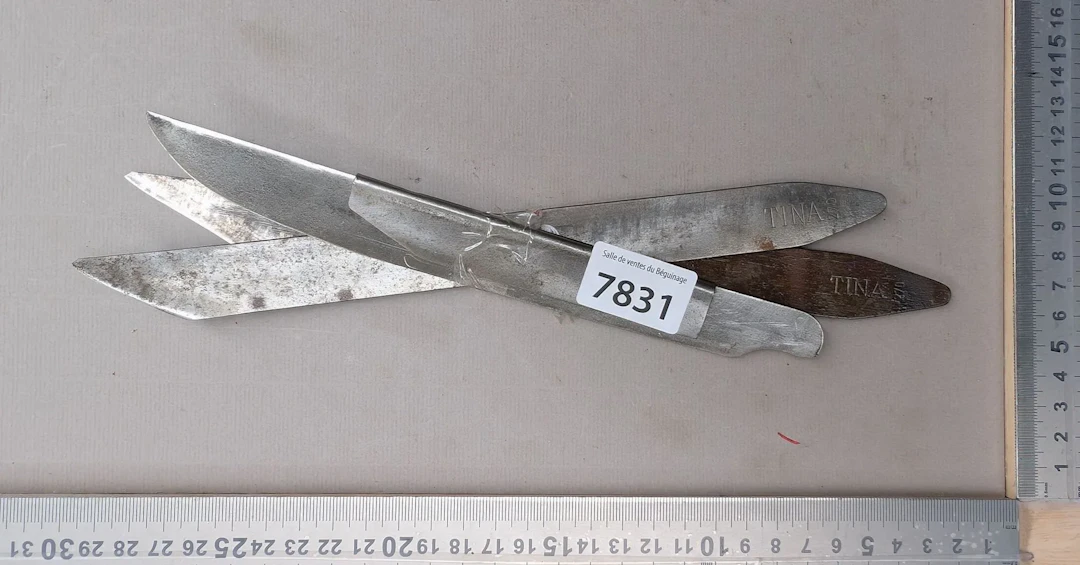 3 antique shoemaker's and saddler's knives—see photos for dimensions