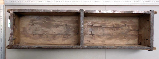 Antique two-brick wooden mold with metal reinforcement—see photos