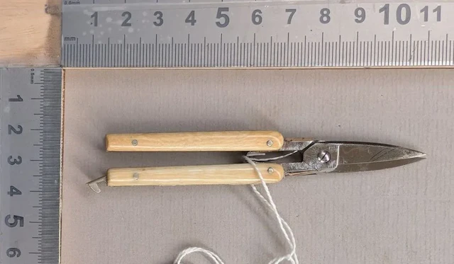 Pocket butterfly scissors with bone handle, PATENT 1880–1900—See photos