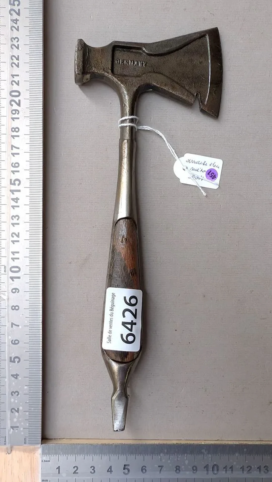 1 small multifunction hatchet—see photos for dimensions and condition