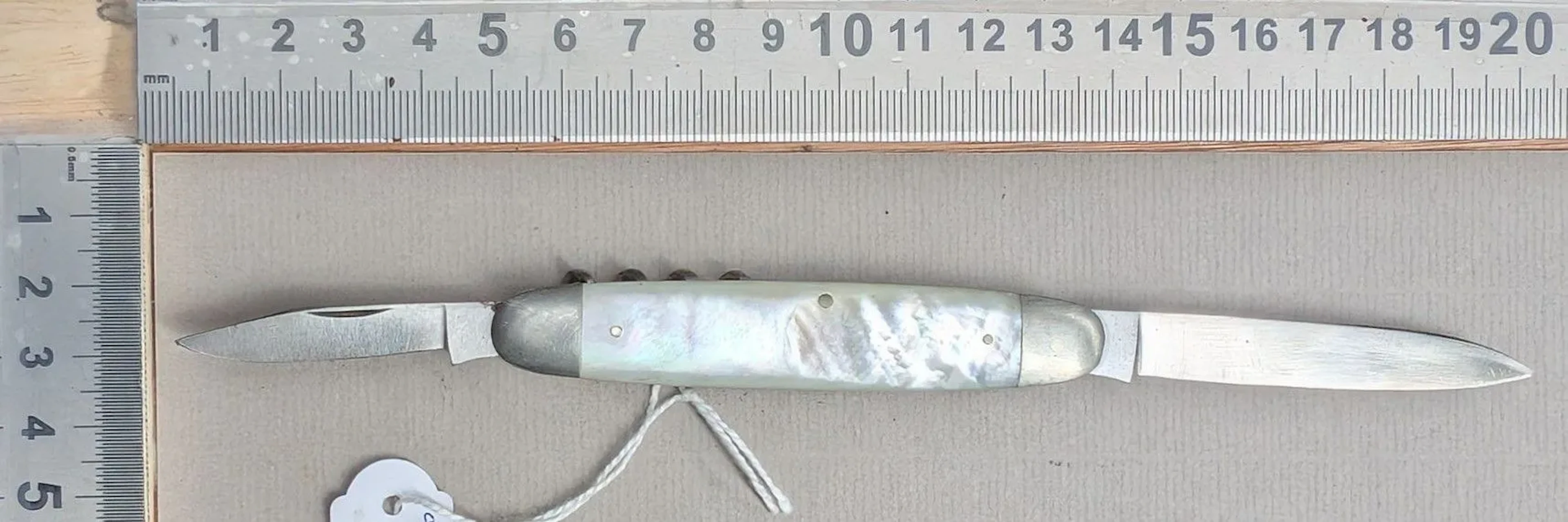 Antique pocket knife with 3 blades + 1 corkscrew, SOLINGEN - See photos