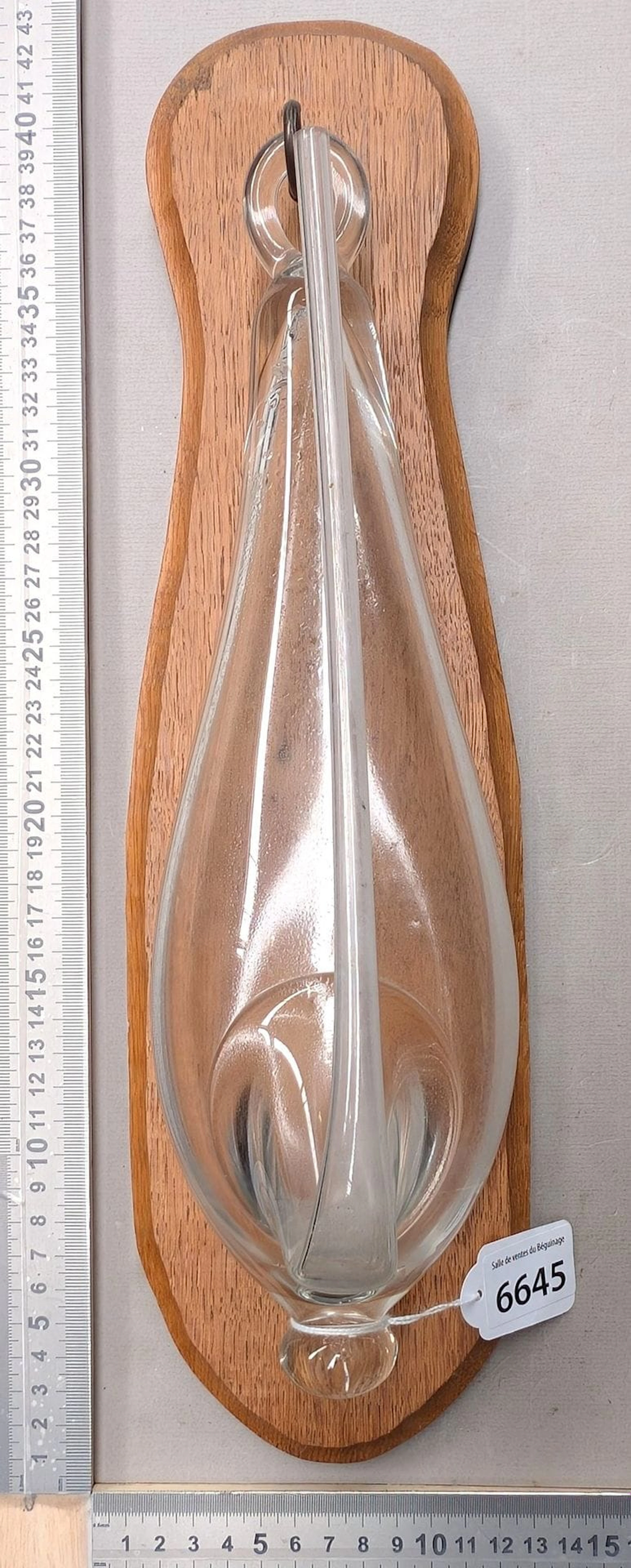 18th-century water-barometer bottle—see photos for dimensions and condition