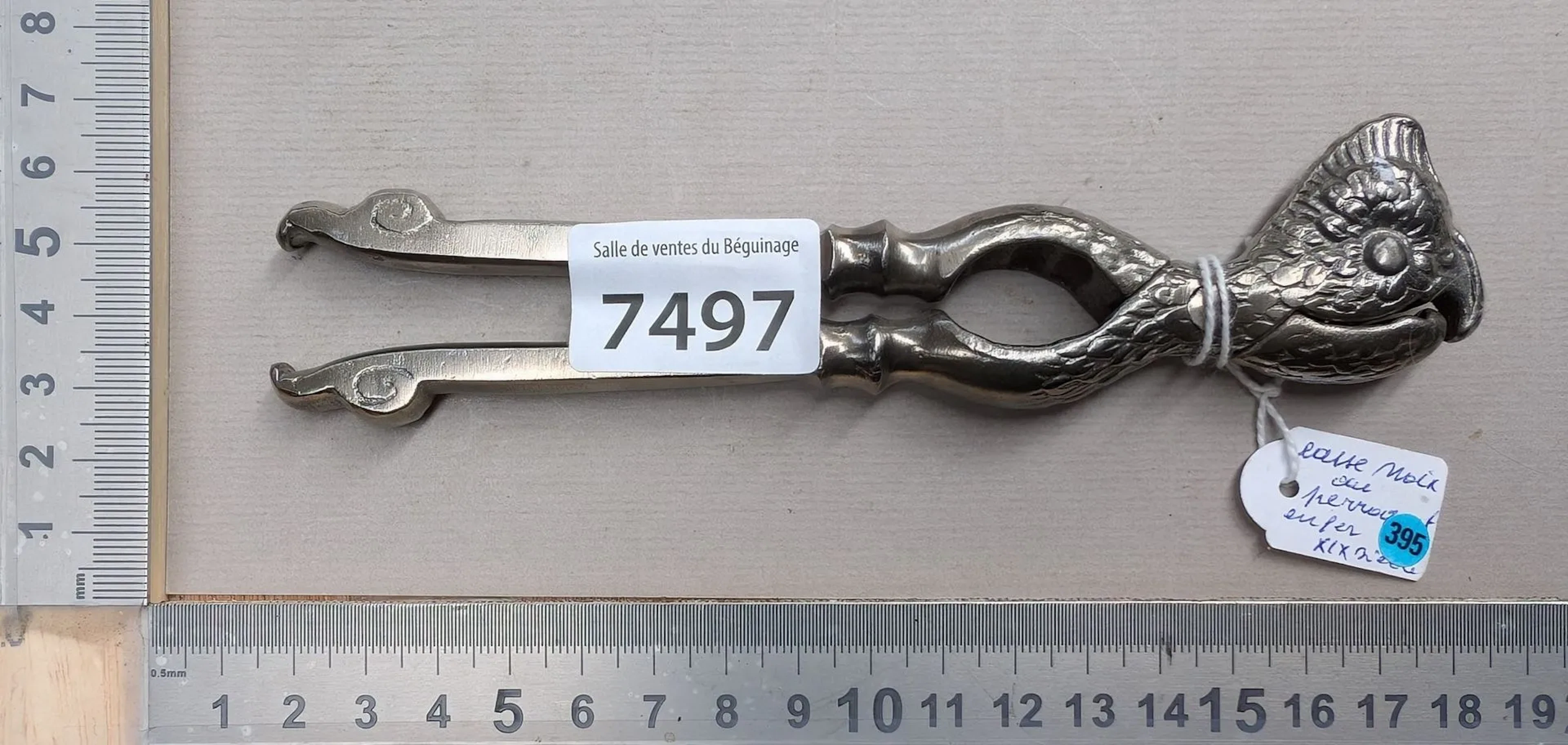 1 19th-century iron parrot-shaped nutcracker—see photos for dimensions