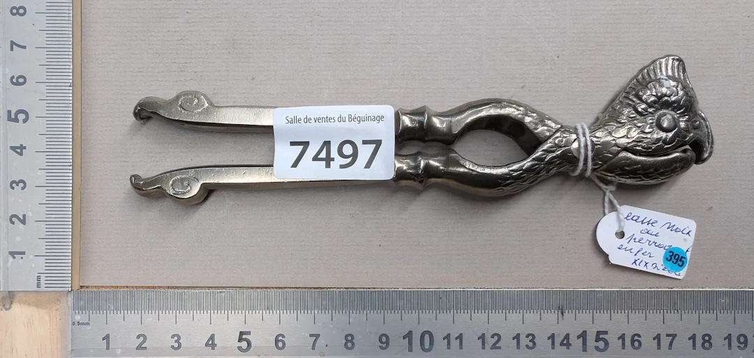 1 19th-century iron parrot-shaped nutcracker—see photos for dimensions