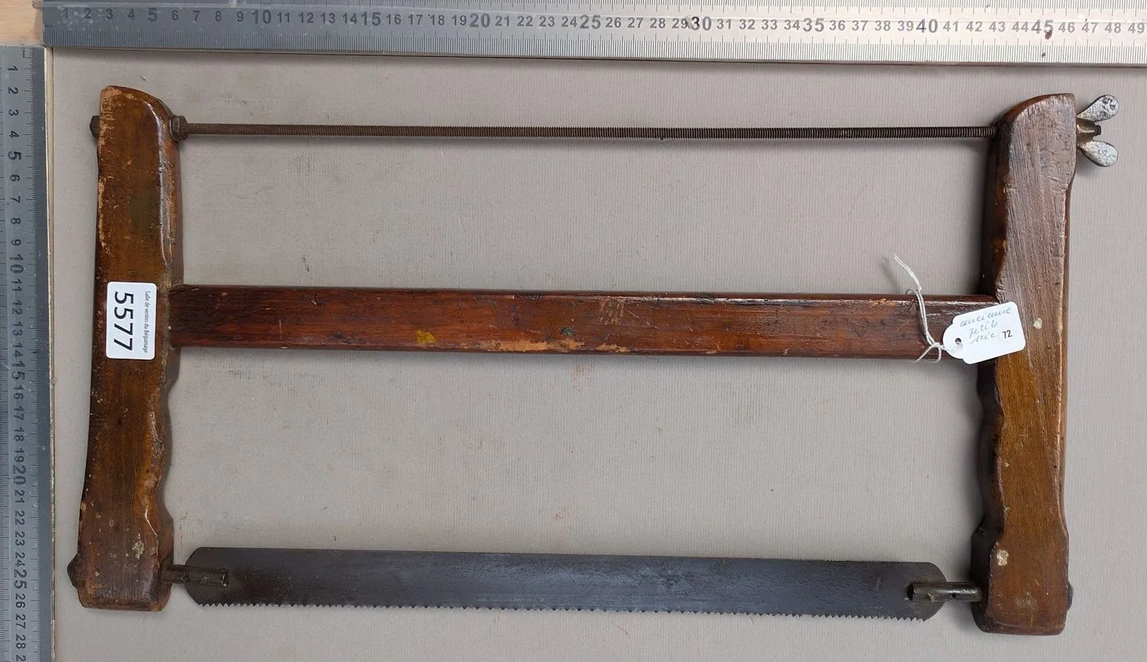 Cute little antique saw—see photos for dimensions and condition