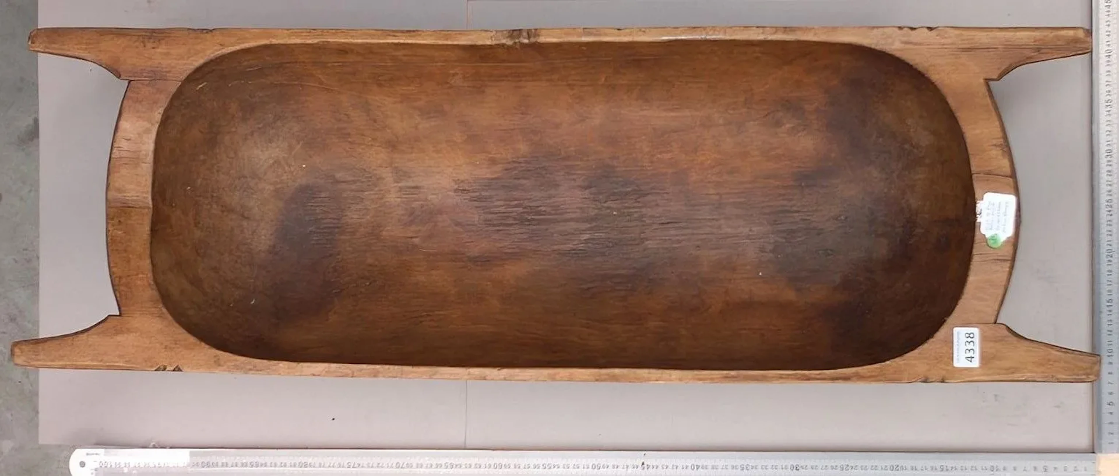 Wooden angel, 96 cm x 32 cm, 19th century—see photos for dimensions