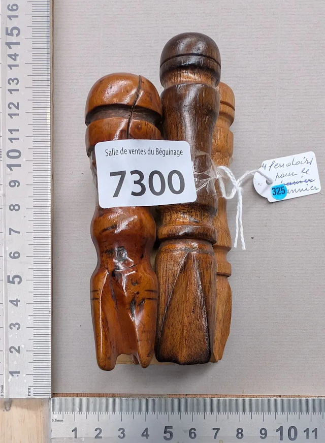 4 basket-weaving tools—see photos for dimensions and condition