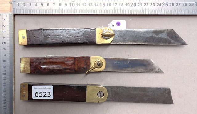 3 antique carpenter's squares—see photos for dimensions and condition