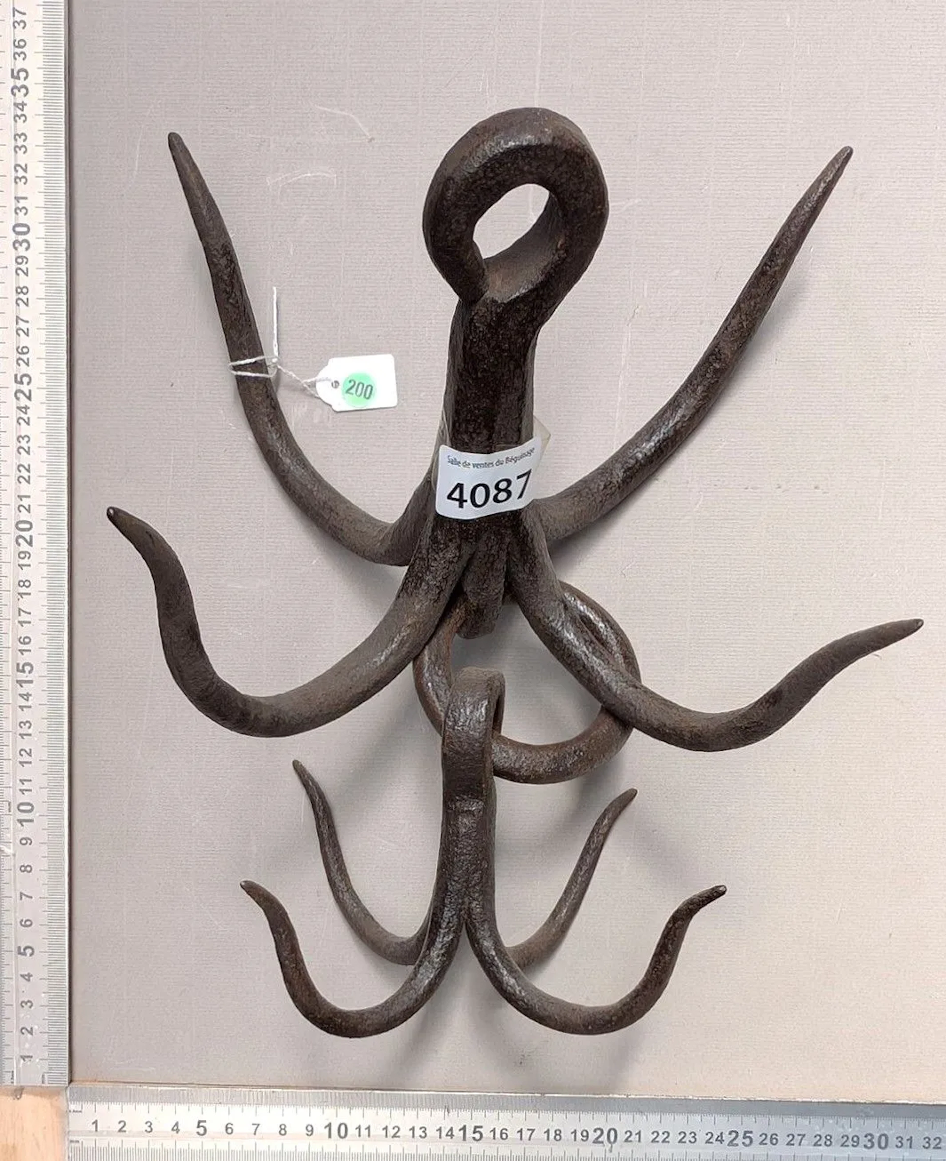 Antique forged grapple - See photos for dimensions and condition