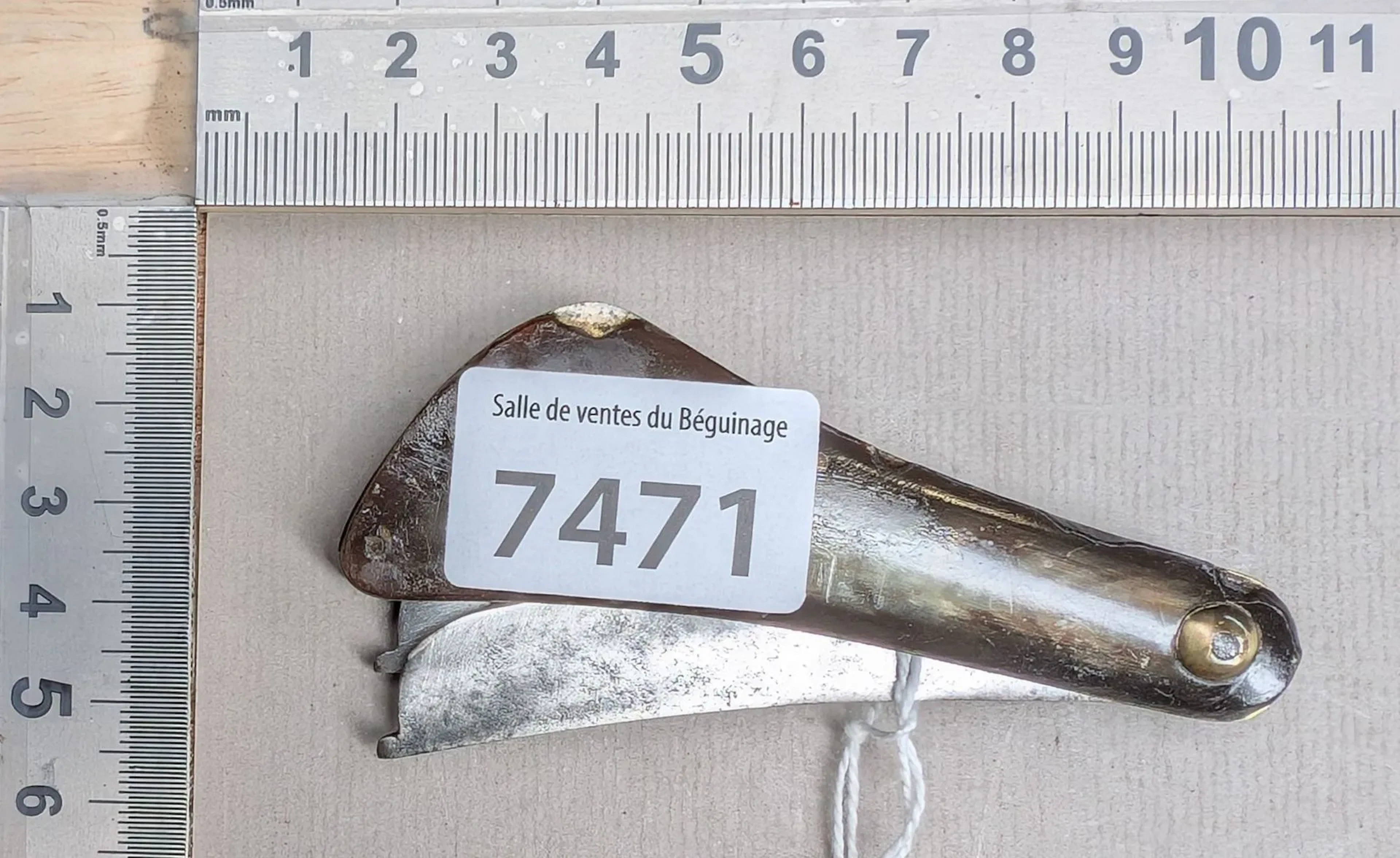 1 veterinary torch, 2 horn blades—see photos for dimensions and condition