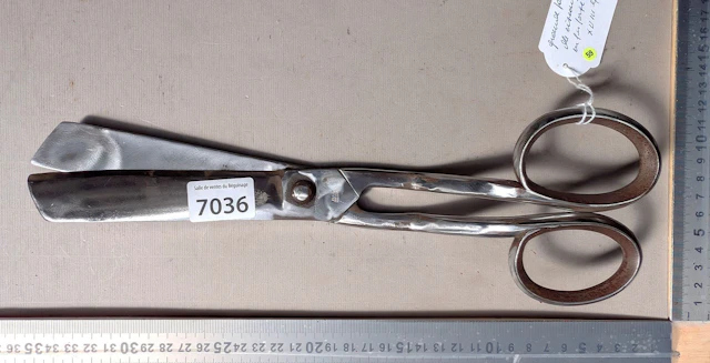 Large pair of antique 18th-century wrought-iron scissors—see photos