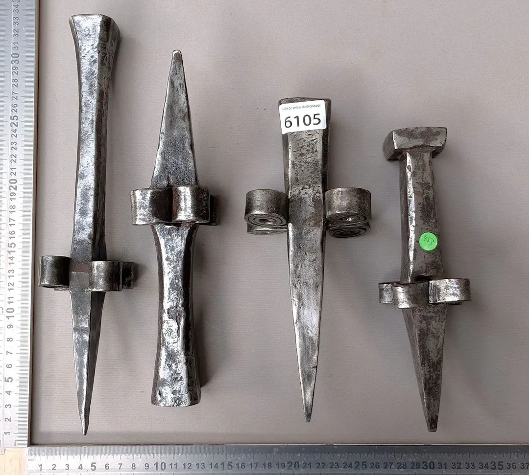 4 mallets for beating the scythes—see photos for dimensions and condition