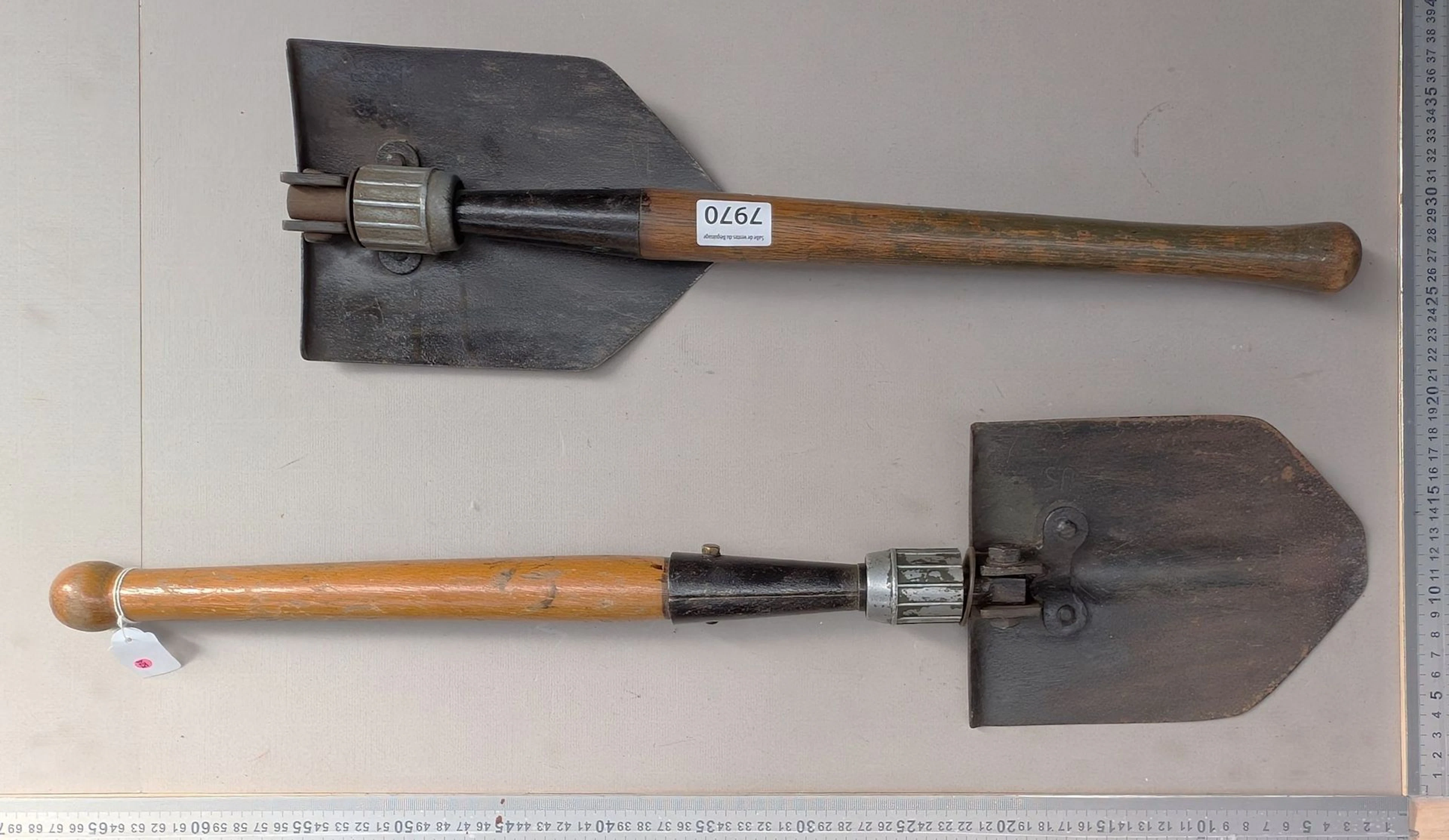 2 antique ice axes—see photos for dimensions and condition
