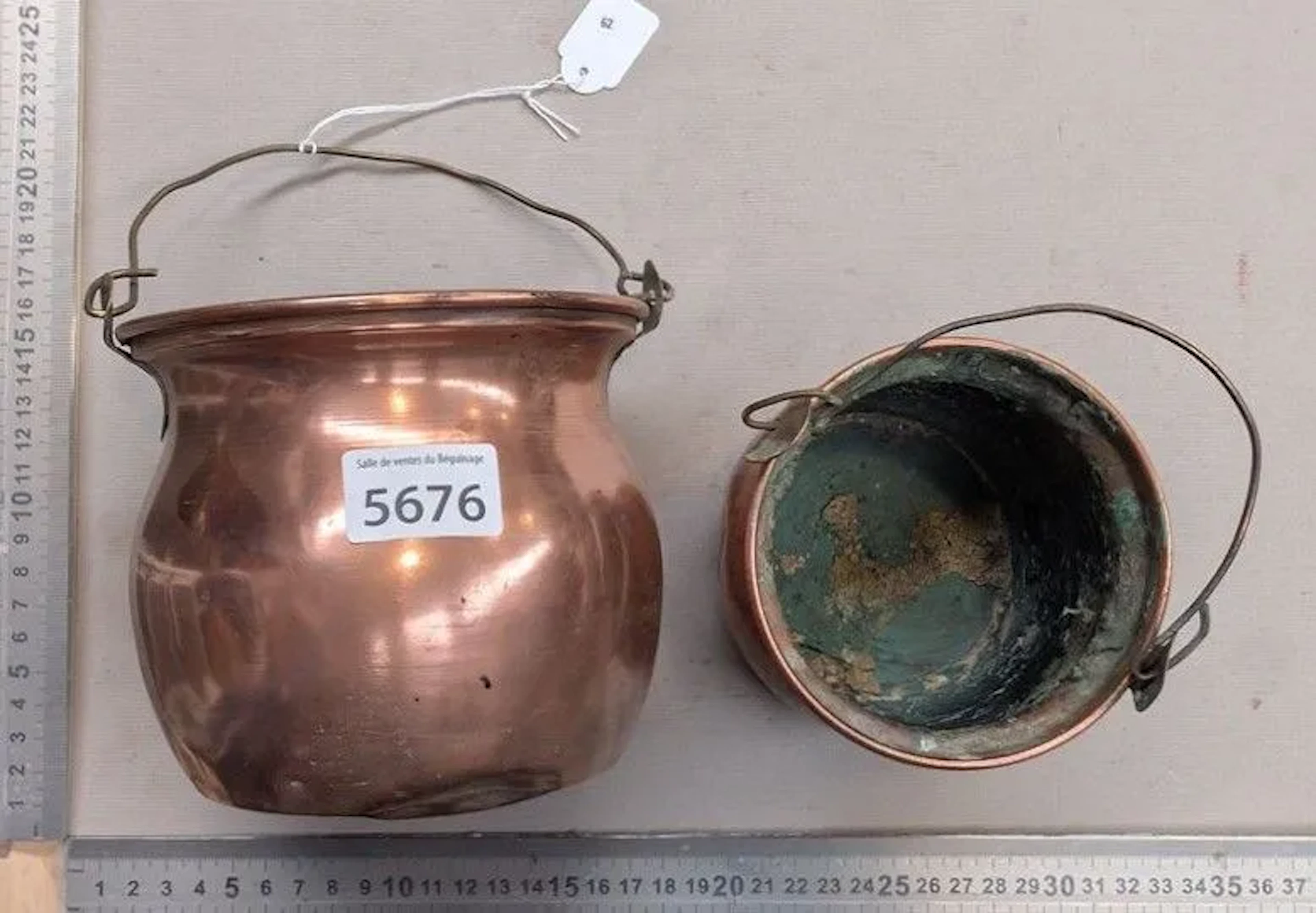 Vintage glue pot with double boiler—see photos for dimensions and condition