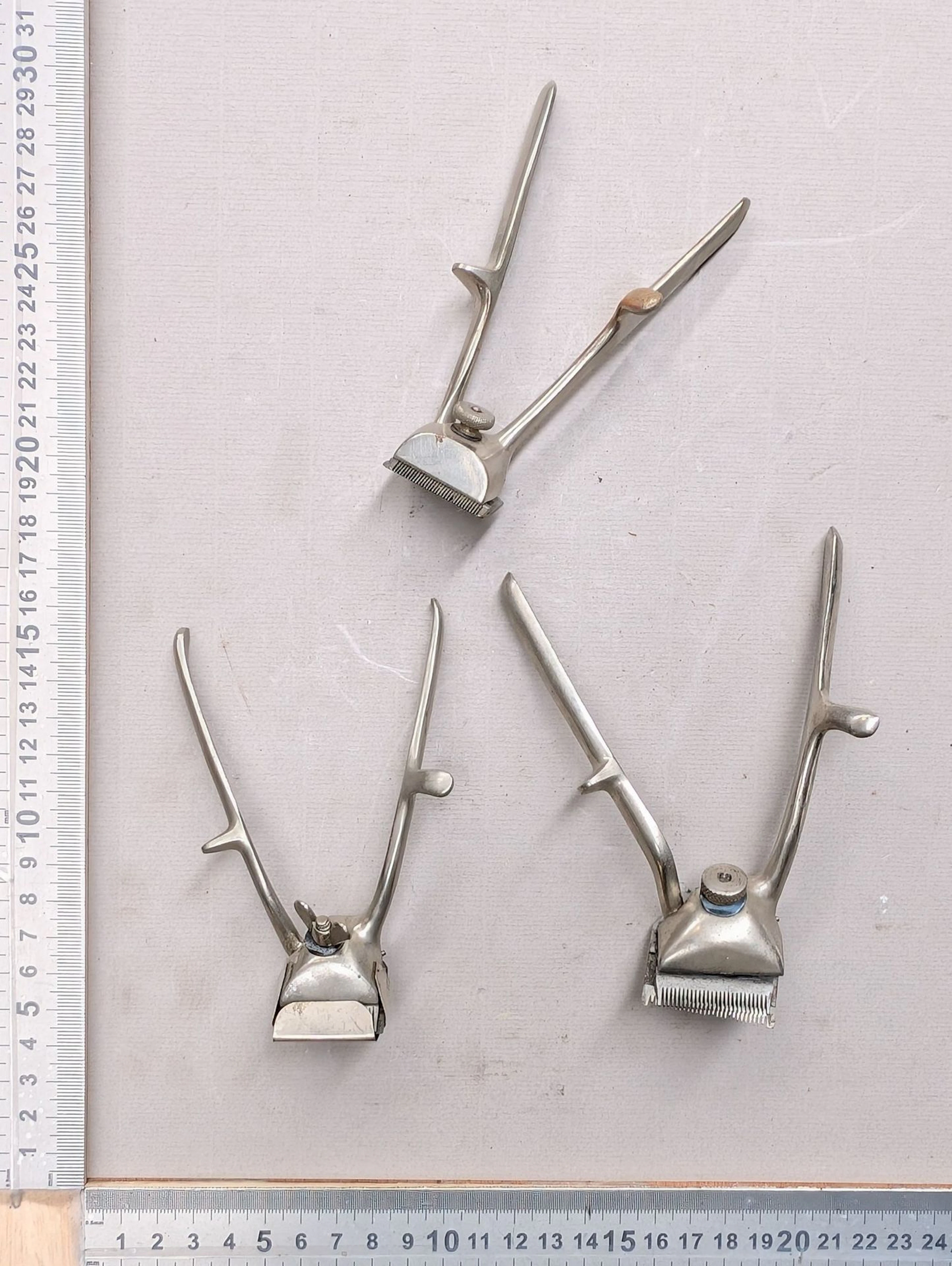 3 mustache trimmers—see photos for dimensions and condition