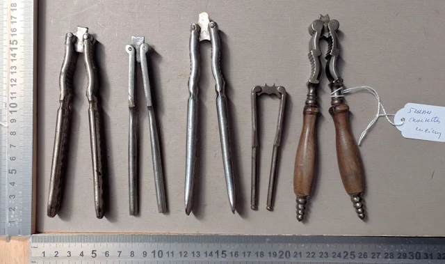5 antique nutcrackers—see photos for dimensions and condition