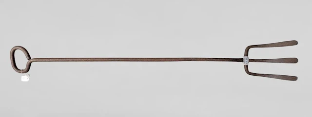 Antique charcoal fork—see photos for dimensions and condition