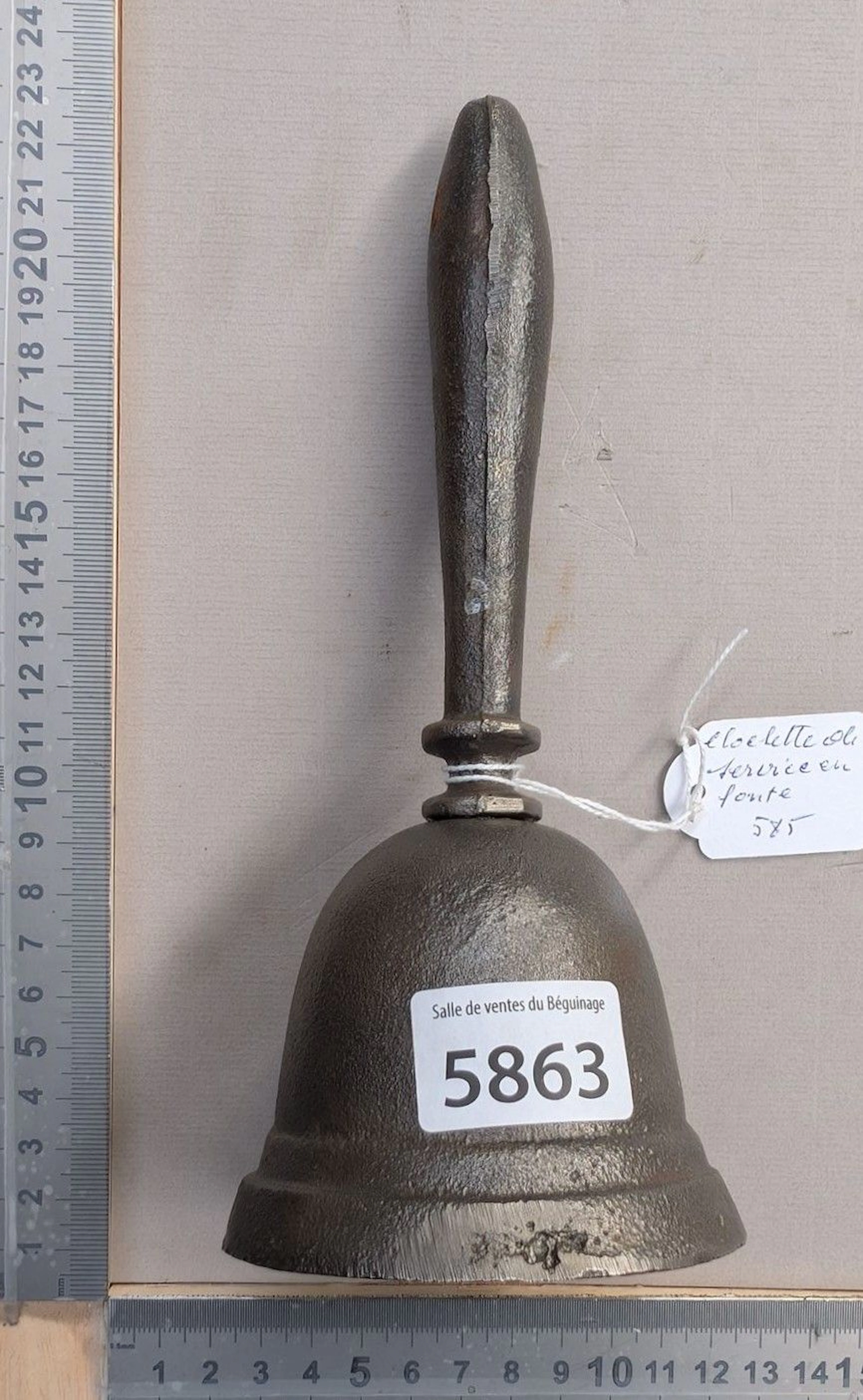 Cast-iron service bell—see photos for dimensions and condition