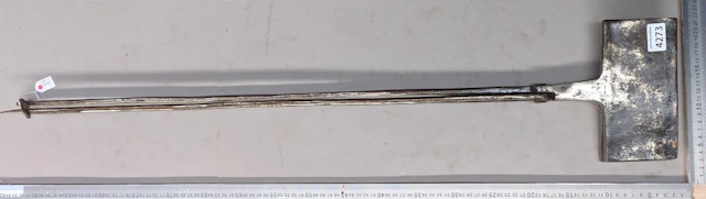 Antique communion wafer iron—see photos for dimensions and condition