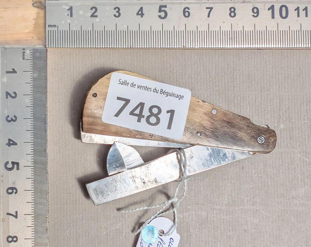 1 antique veterinarian's horn horn with 3 blades, BORWIEIE CASTSTEFEL