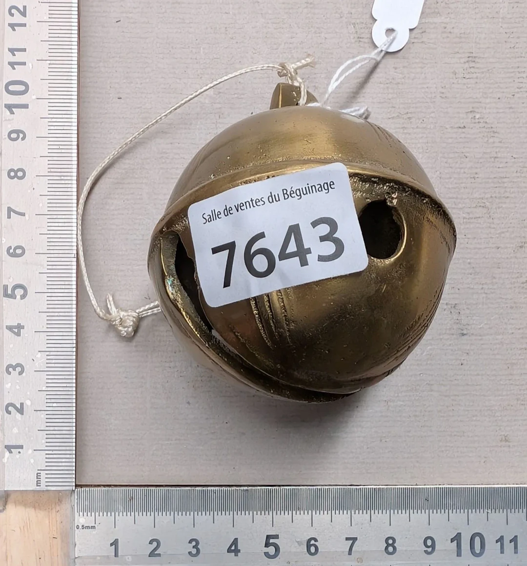 Antique 18th-century bronze carriage bell—see photos for dimensions