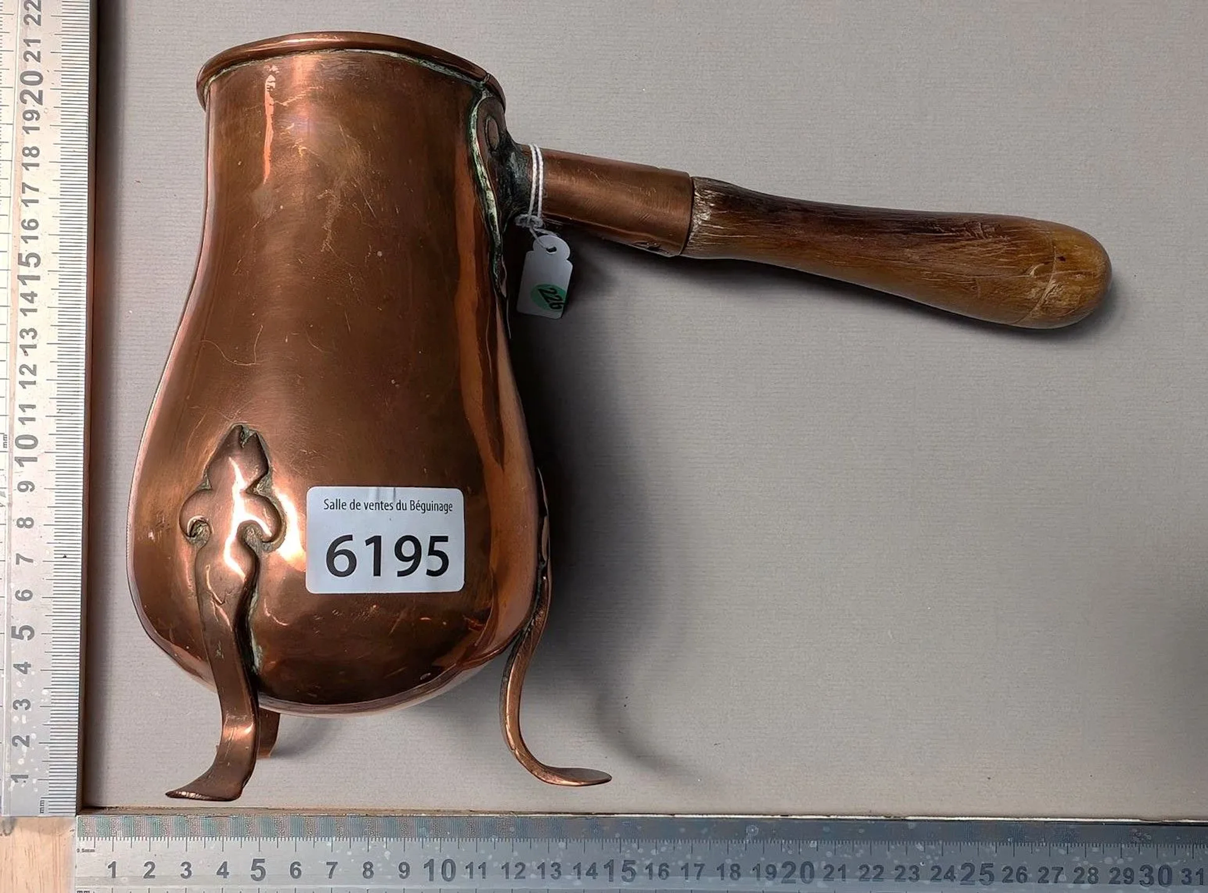 Antique bronze jug—see photos for dimensions and condition