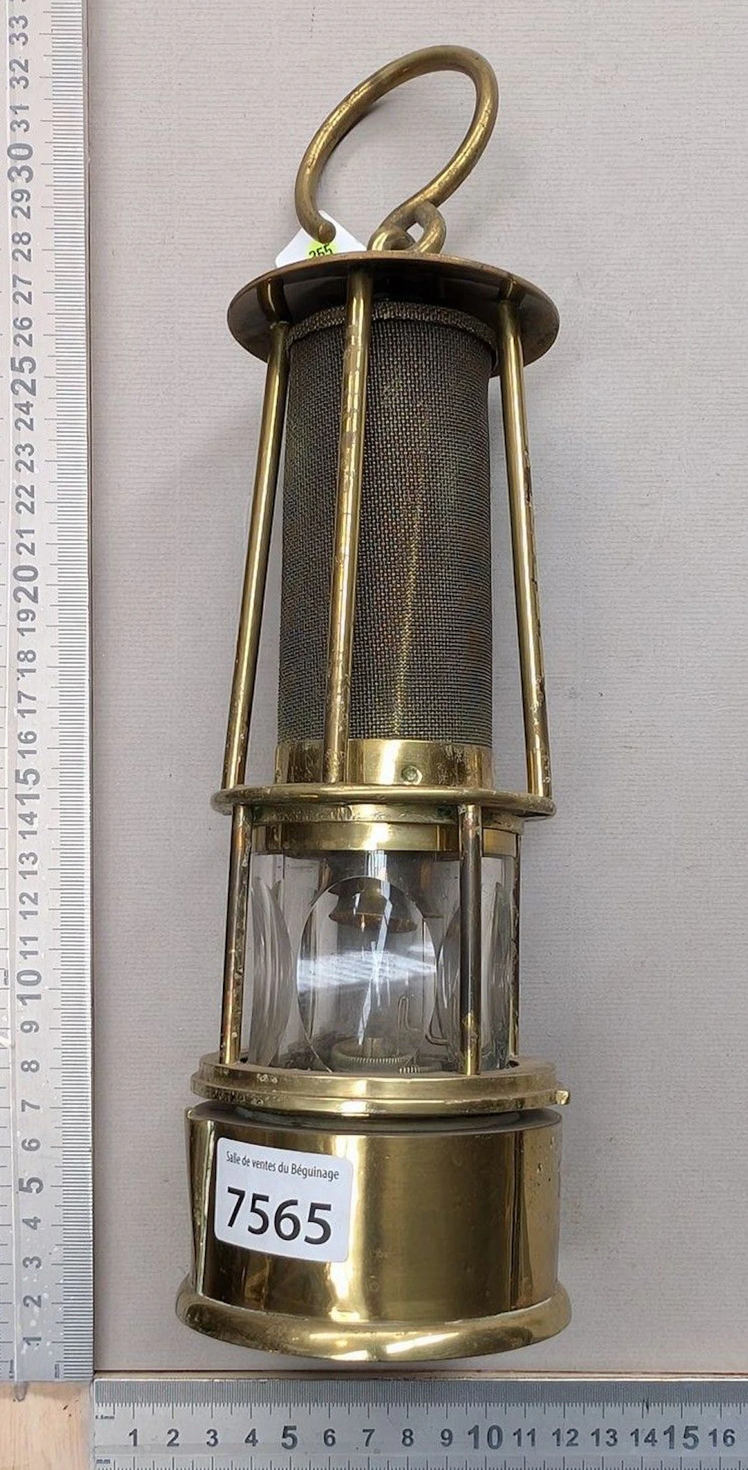 1 miner's lamp—see photos for dimensions and condition