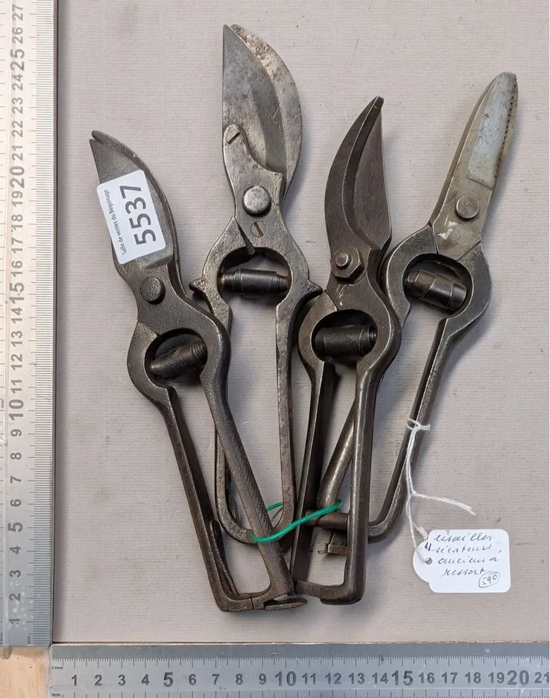 5 Vintage pruning shears - See photos for dimensions and condition