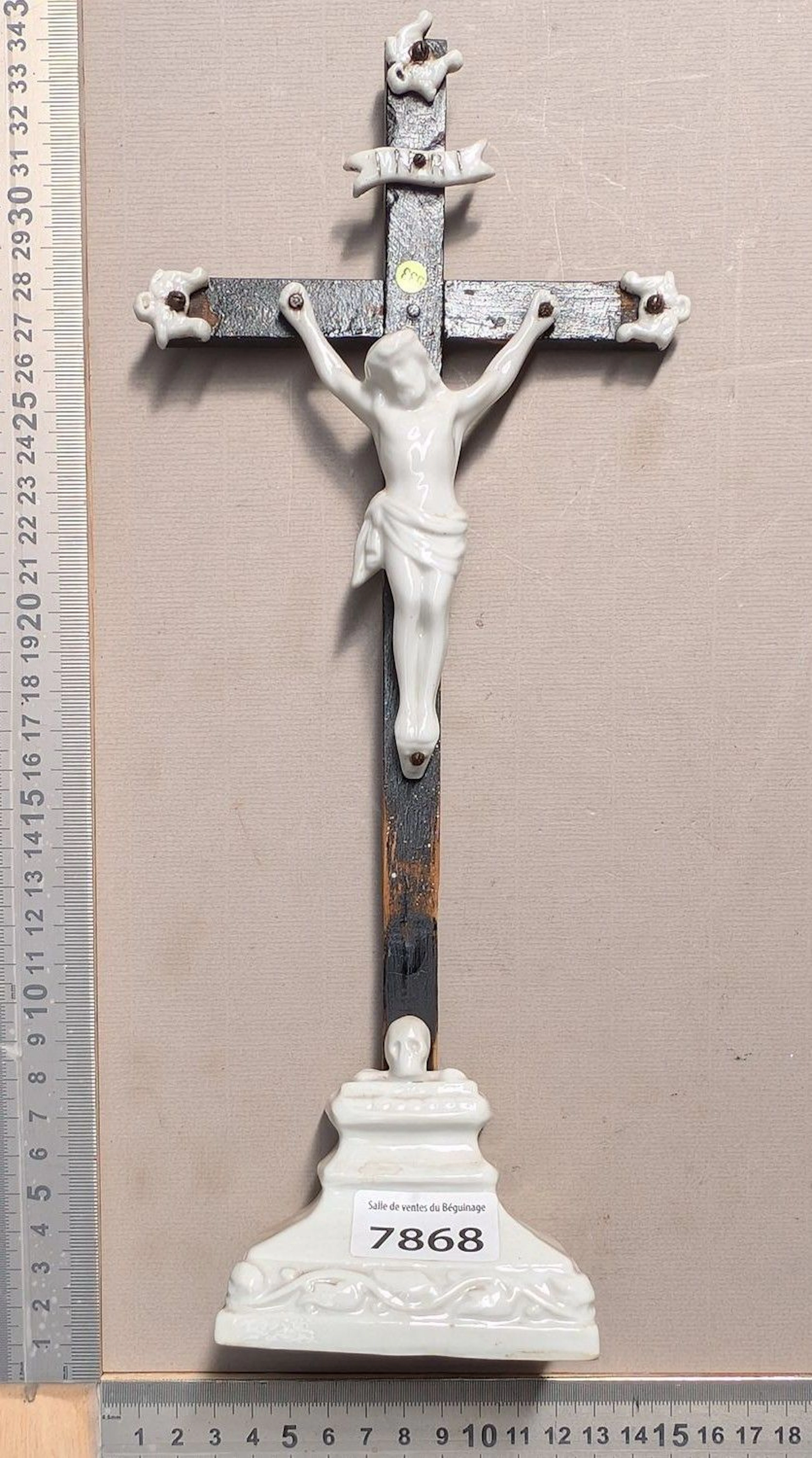 Antique wooden cross-on-cross - See photos for dimensions and condition