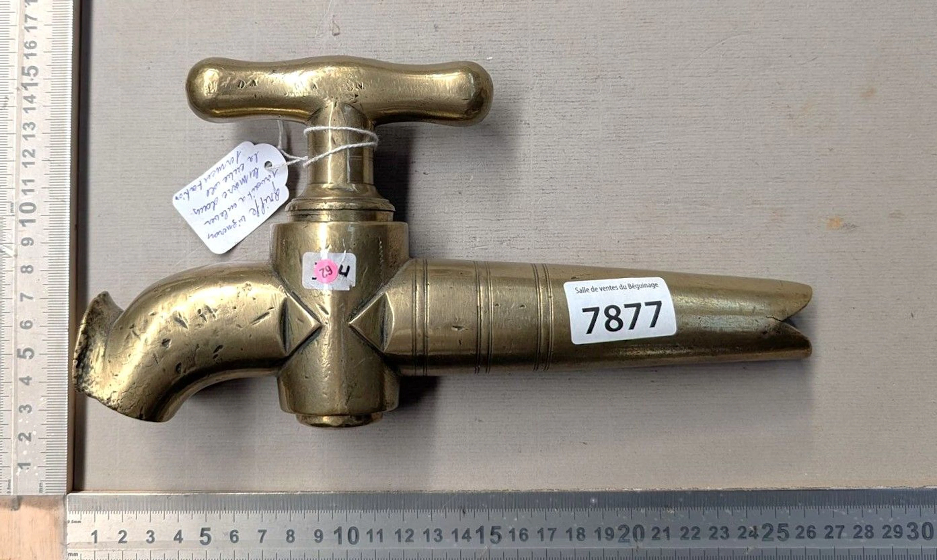 Antique bronze faucet—see photos for dimensions and condition