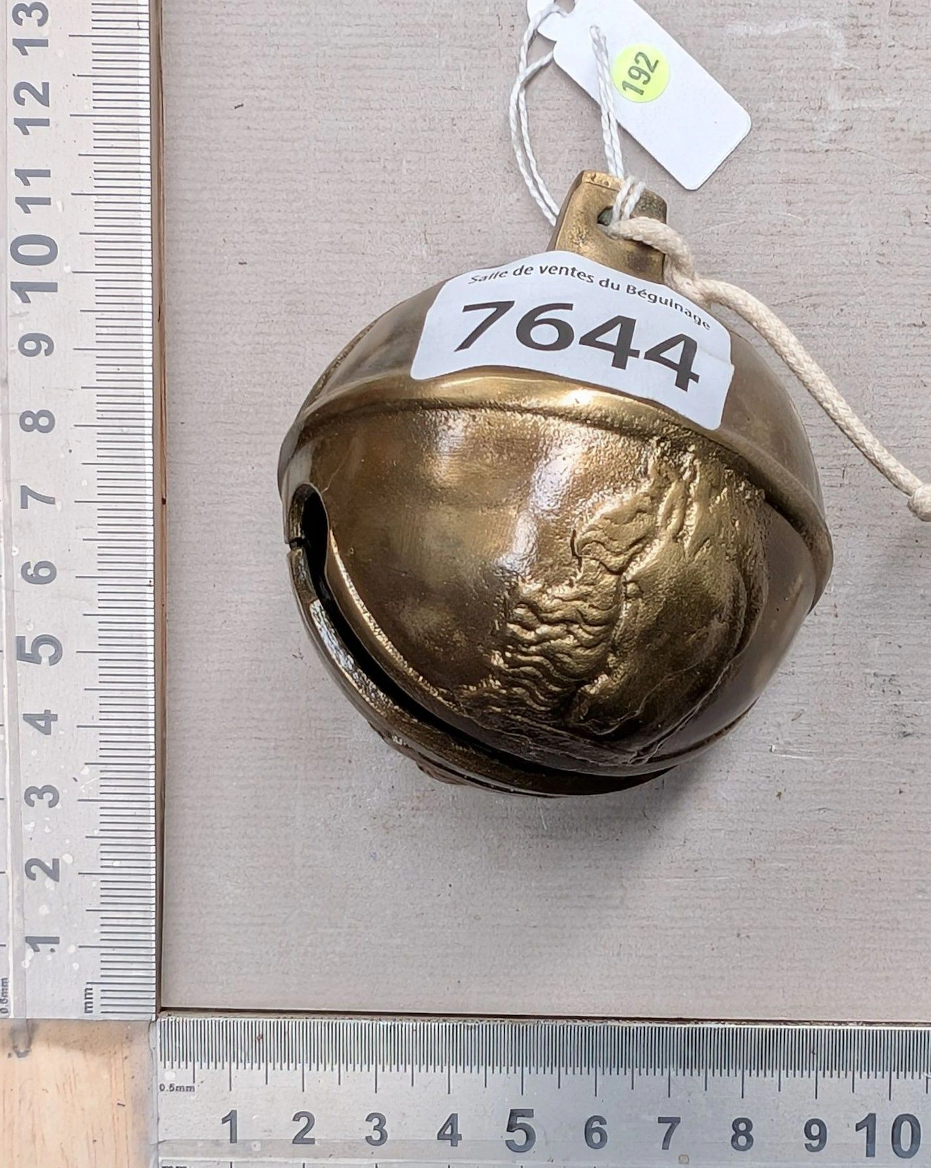 Antique 18th-century bronze carriage bell—see photos for dimensions