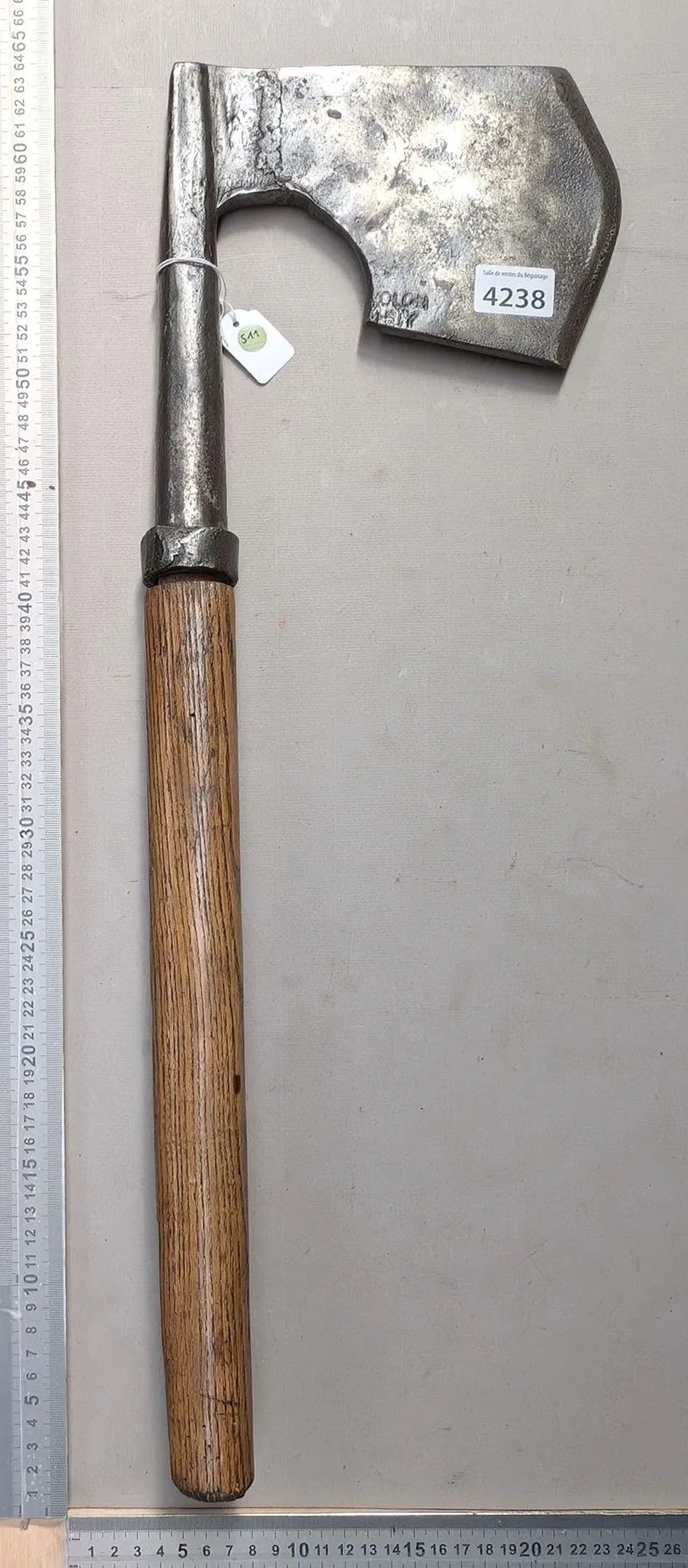 1 carpenter's axe—see photos for dimensions and condition