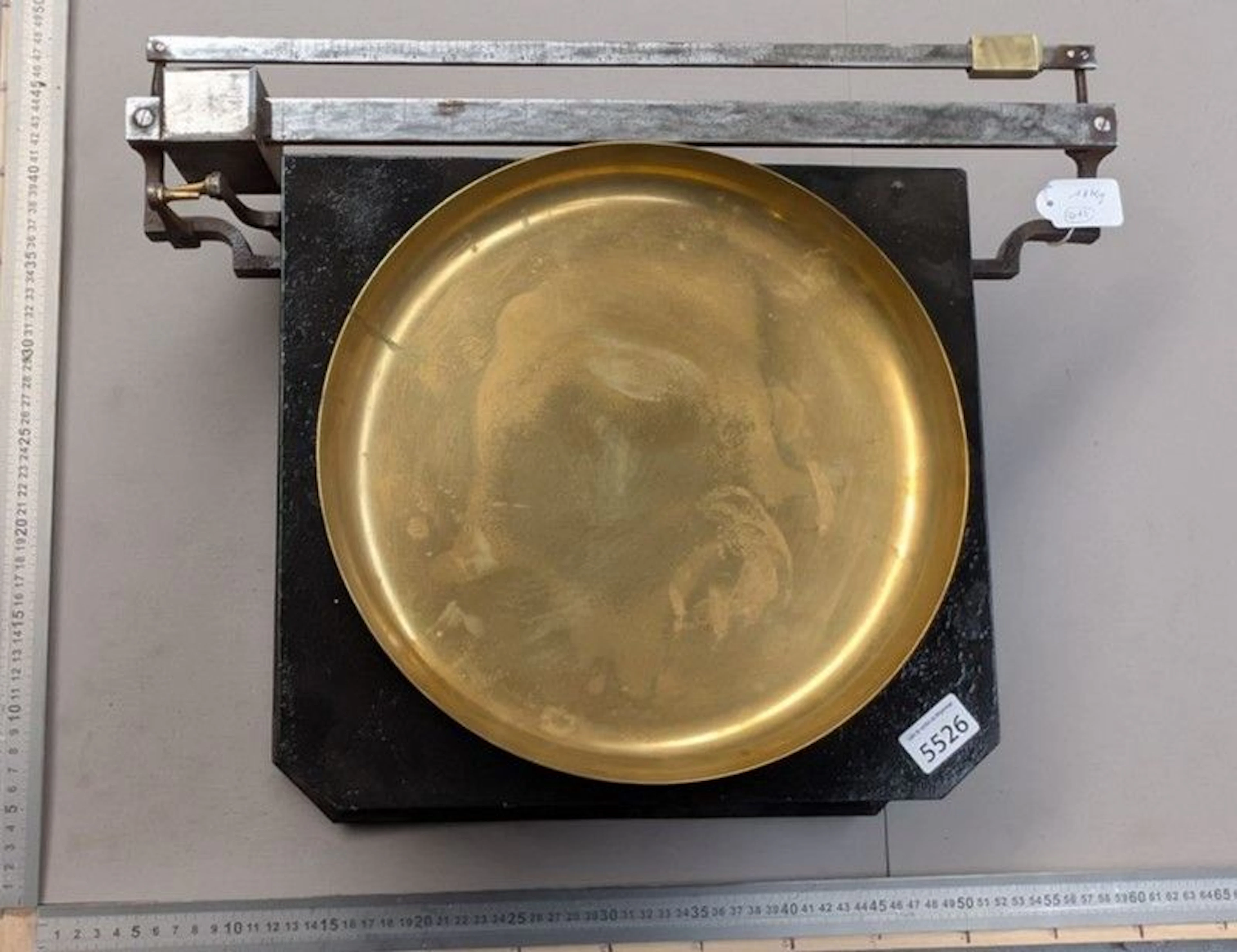 Antique G. Coulon-patented scale, 1900—See photos for dimensions and condition