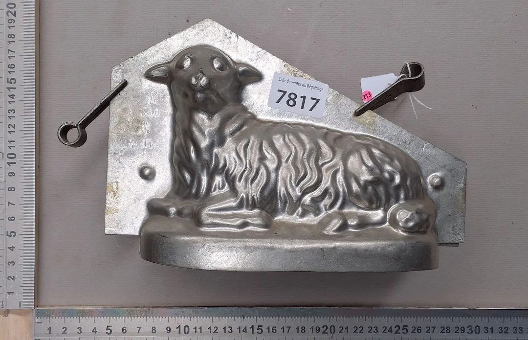 An Easter lamb ice cream mold—see photos for dimensions and condition