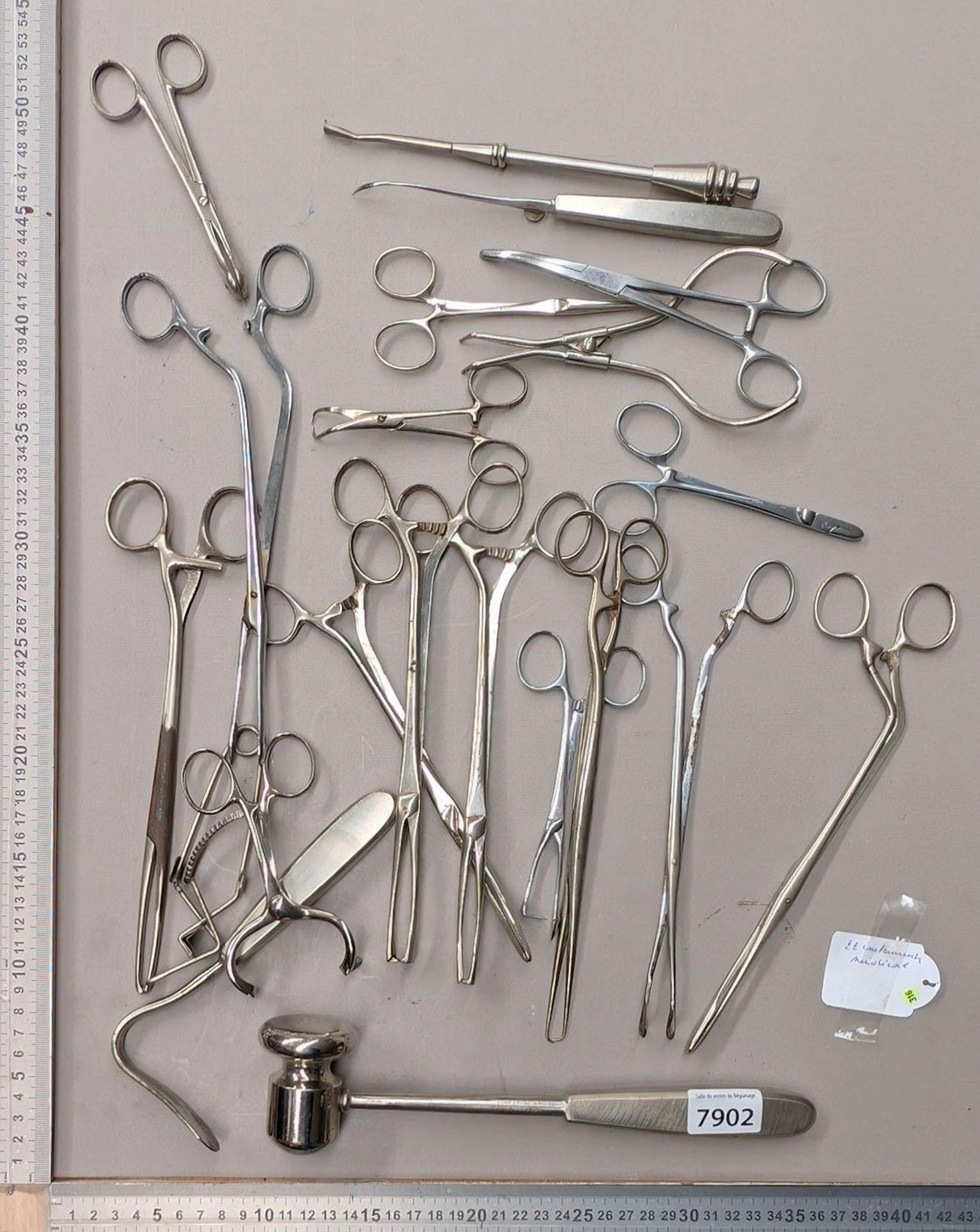 22 medical instruments—see photos for dimensions and condition