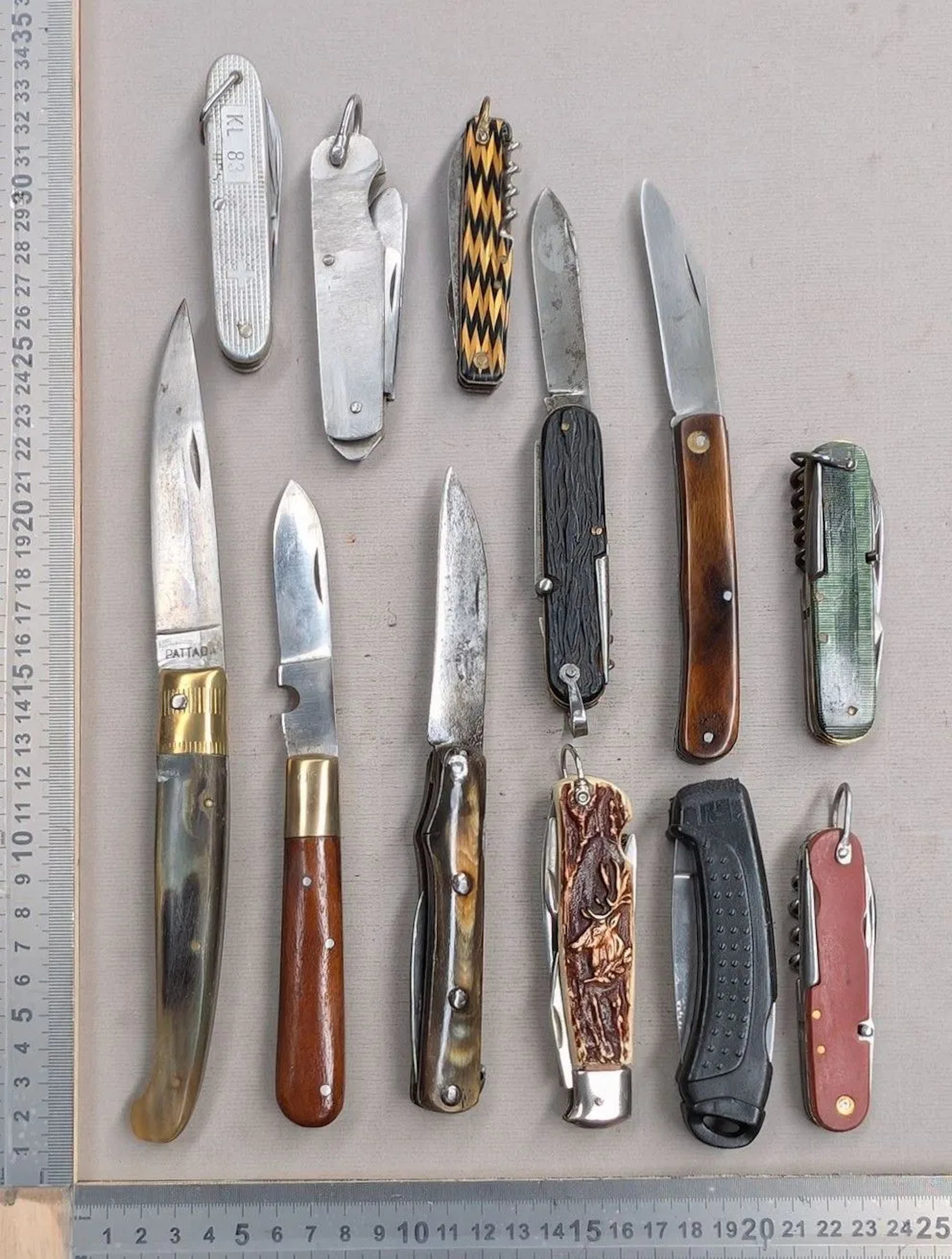 Set of 20 small antique knives, 1900–1950 — See photos for dimensions